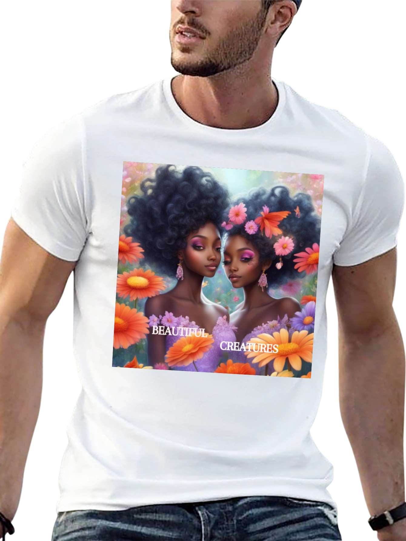 Artistic Beautiful Creatures Graphic Tee