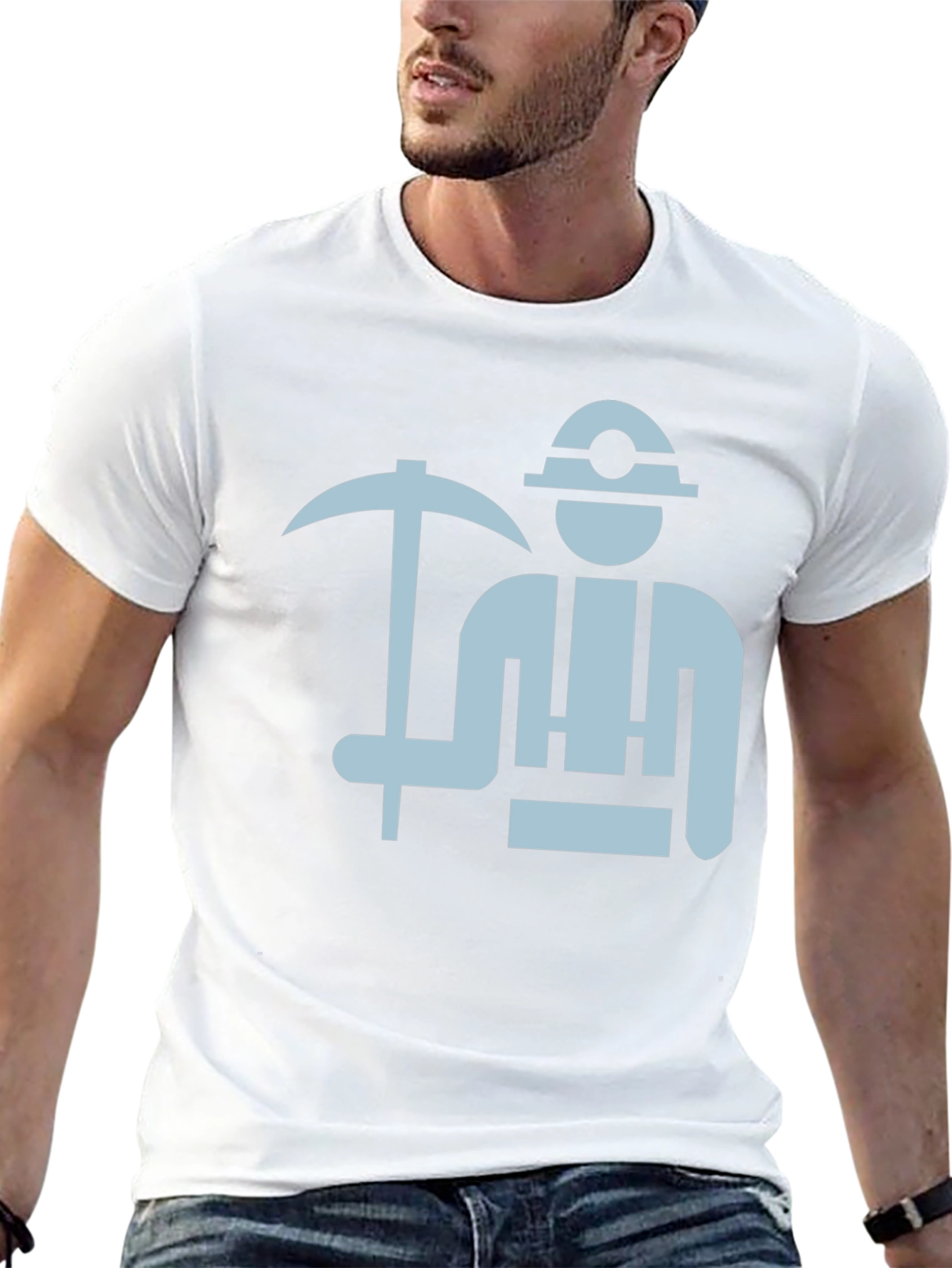 Miner Graphic Tee - Black Cotton T-Shirt