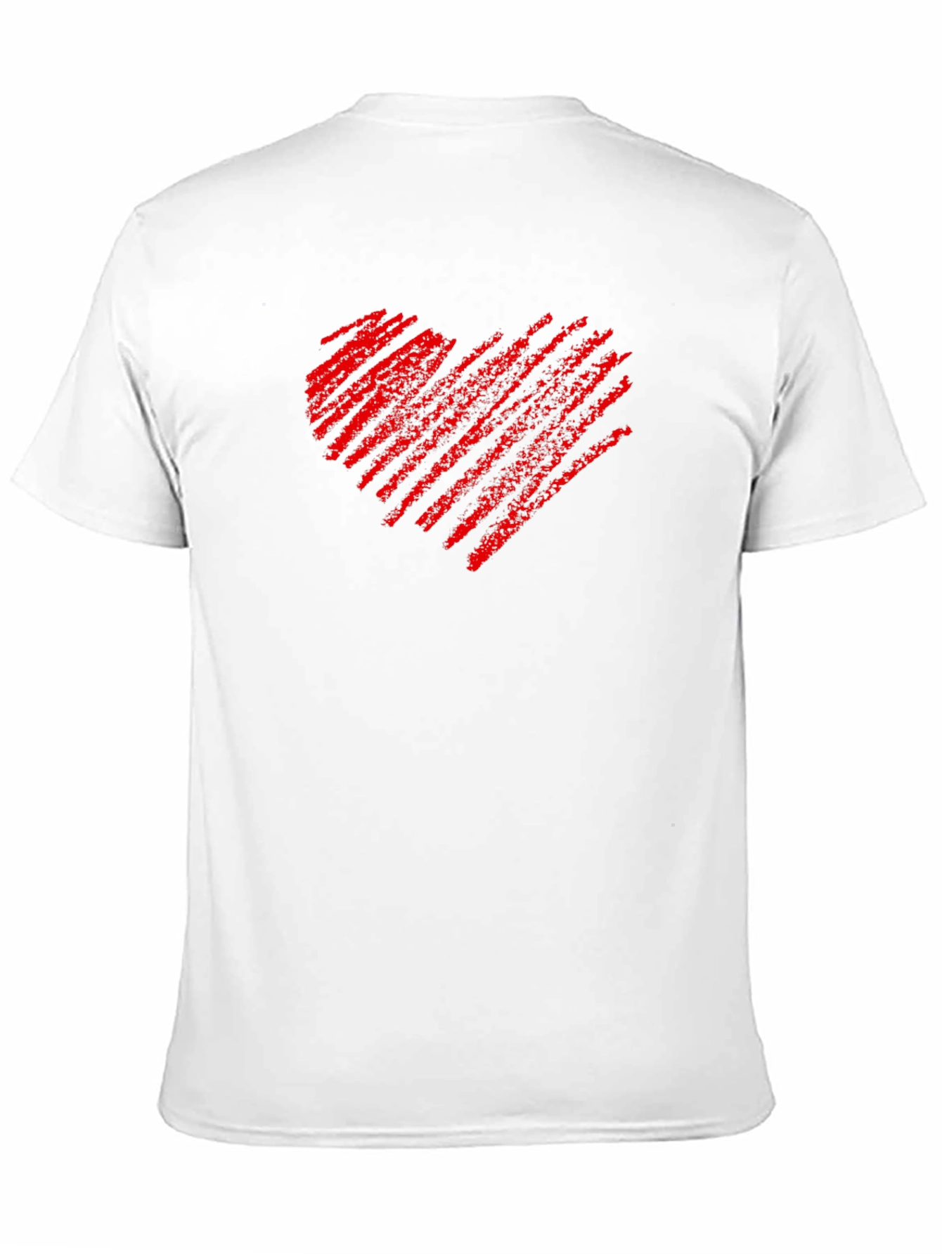 Heart Scribble Mens Black T-Shirt