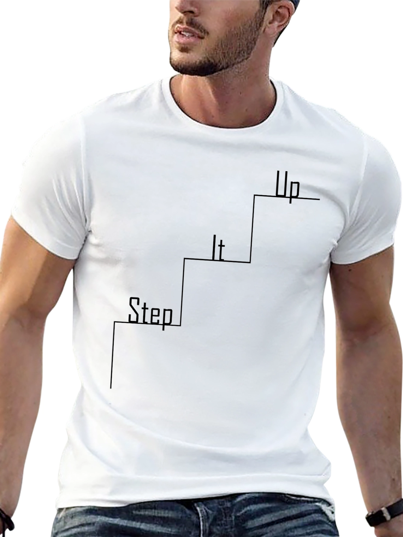 Step It Up T-Shirt - Motivational Climb Design