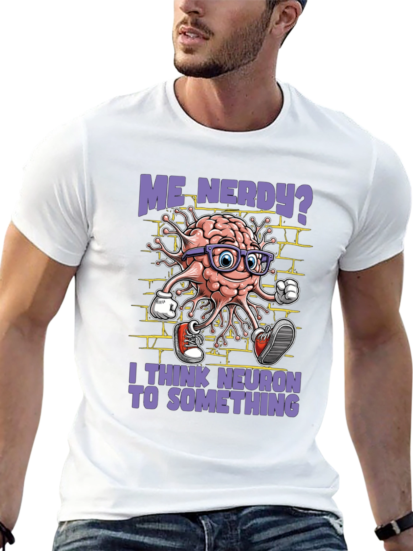 Nerdy Brain Neuron Graphic Tee