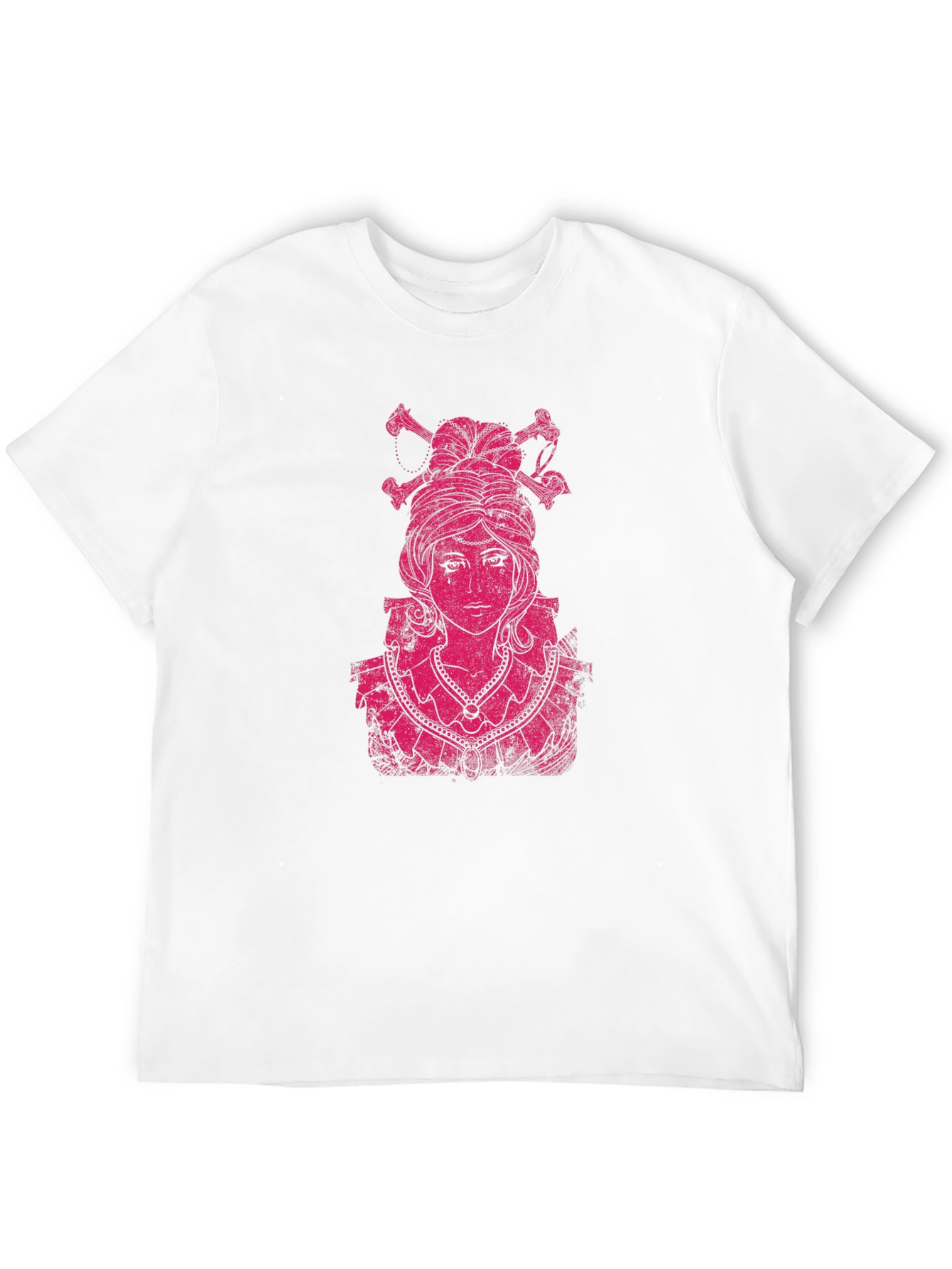Skull Queen Graphic Print Black T-Shirt