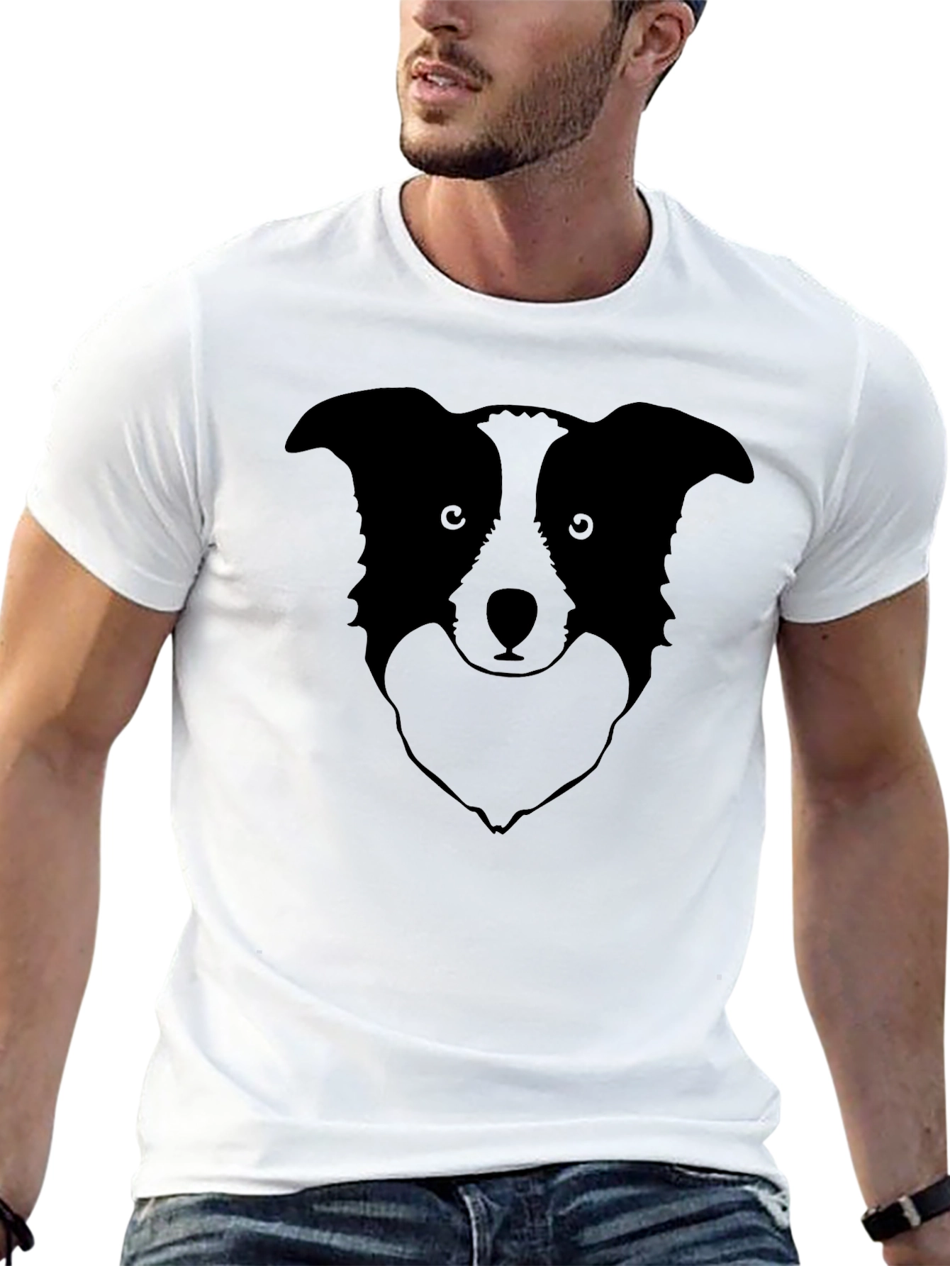Dog Silhouette Graphic Tee - Stylish Unisex Shirt