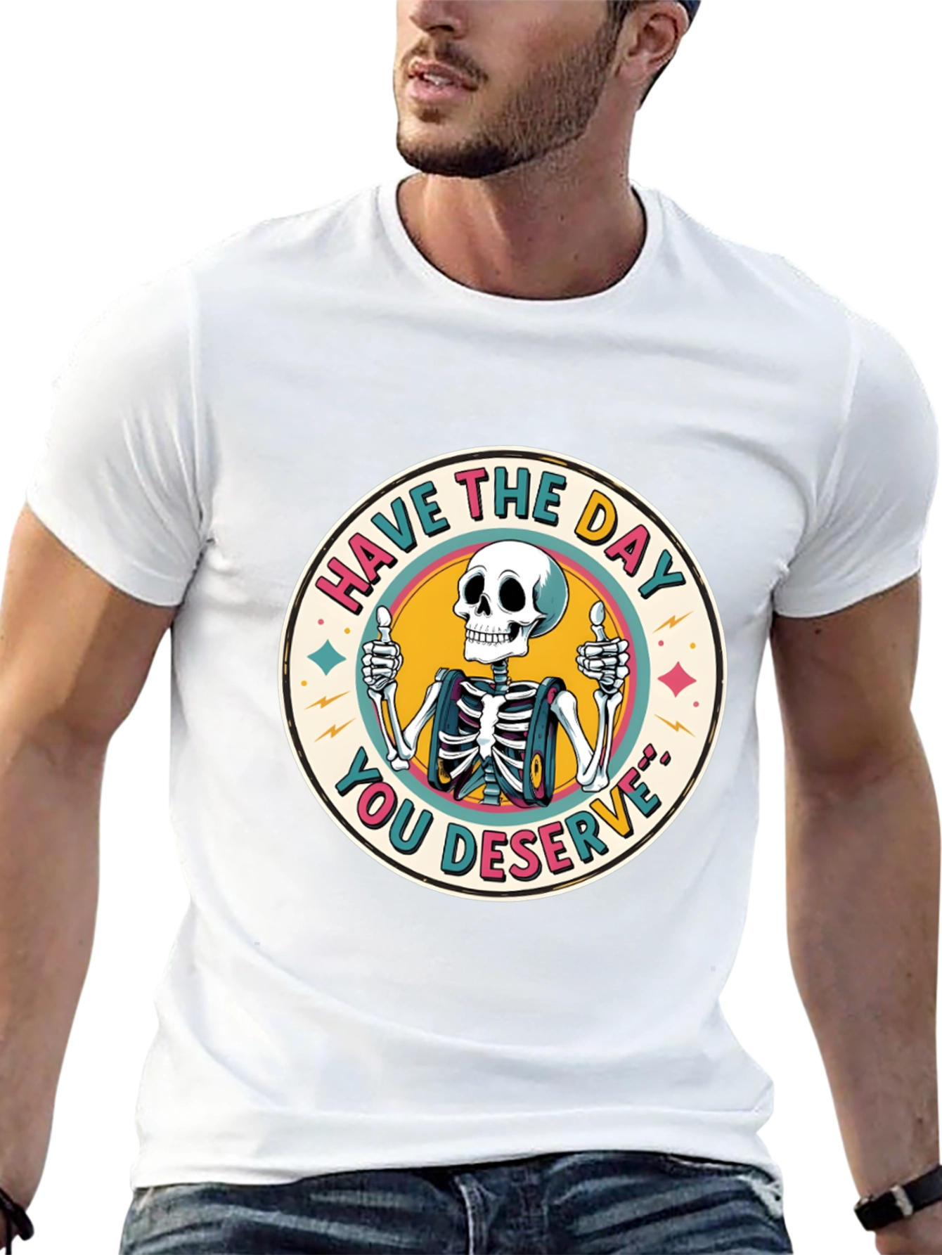 Skeleton Graphic Tee - Have The Day You Deserve