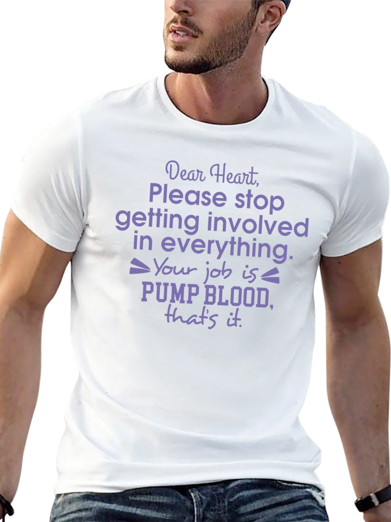 Dear Heart Funny Graphic T-Shirt