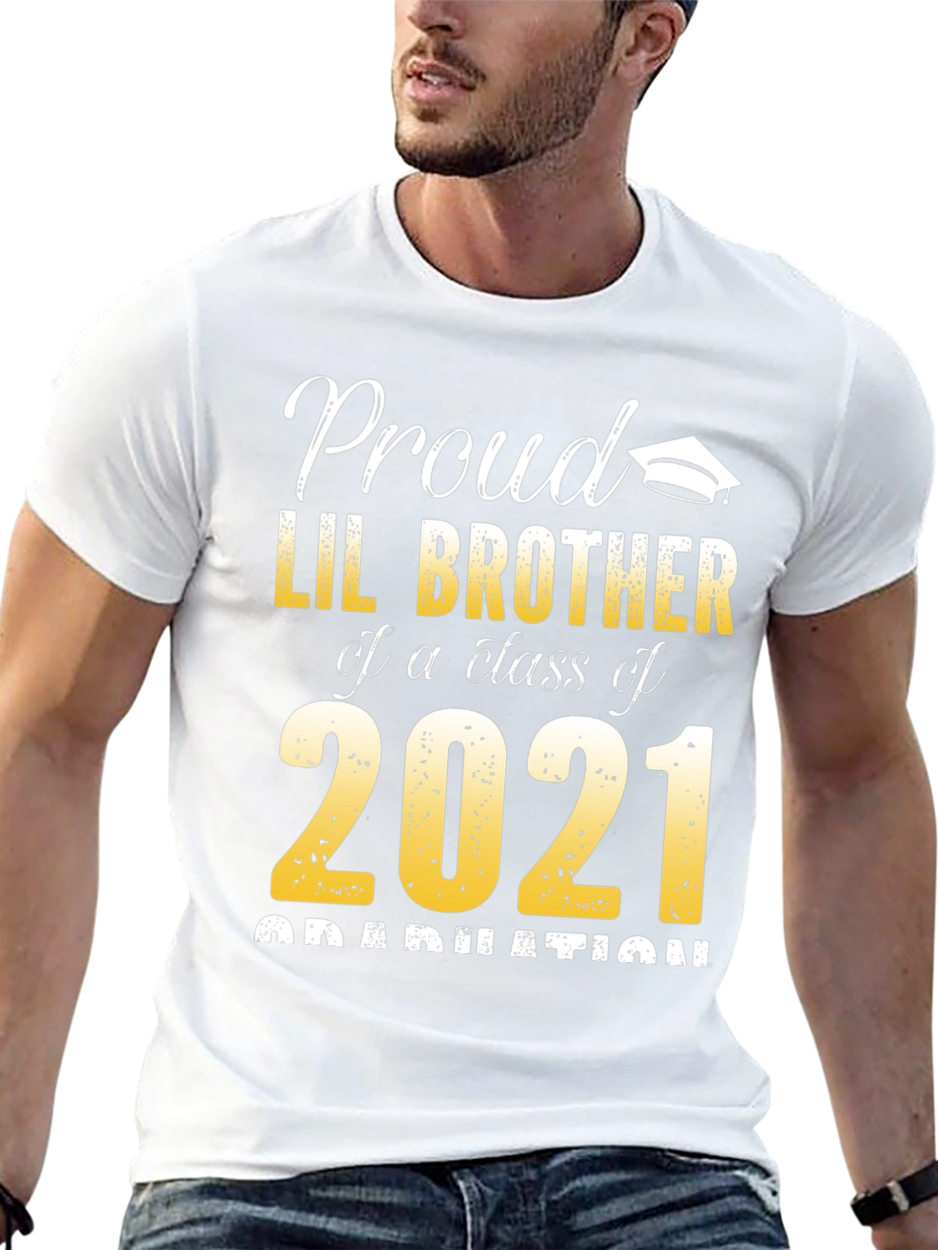Proud Lil Brother Class of 2021 Graduation T-Shirt