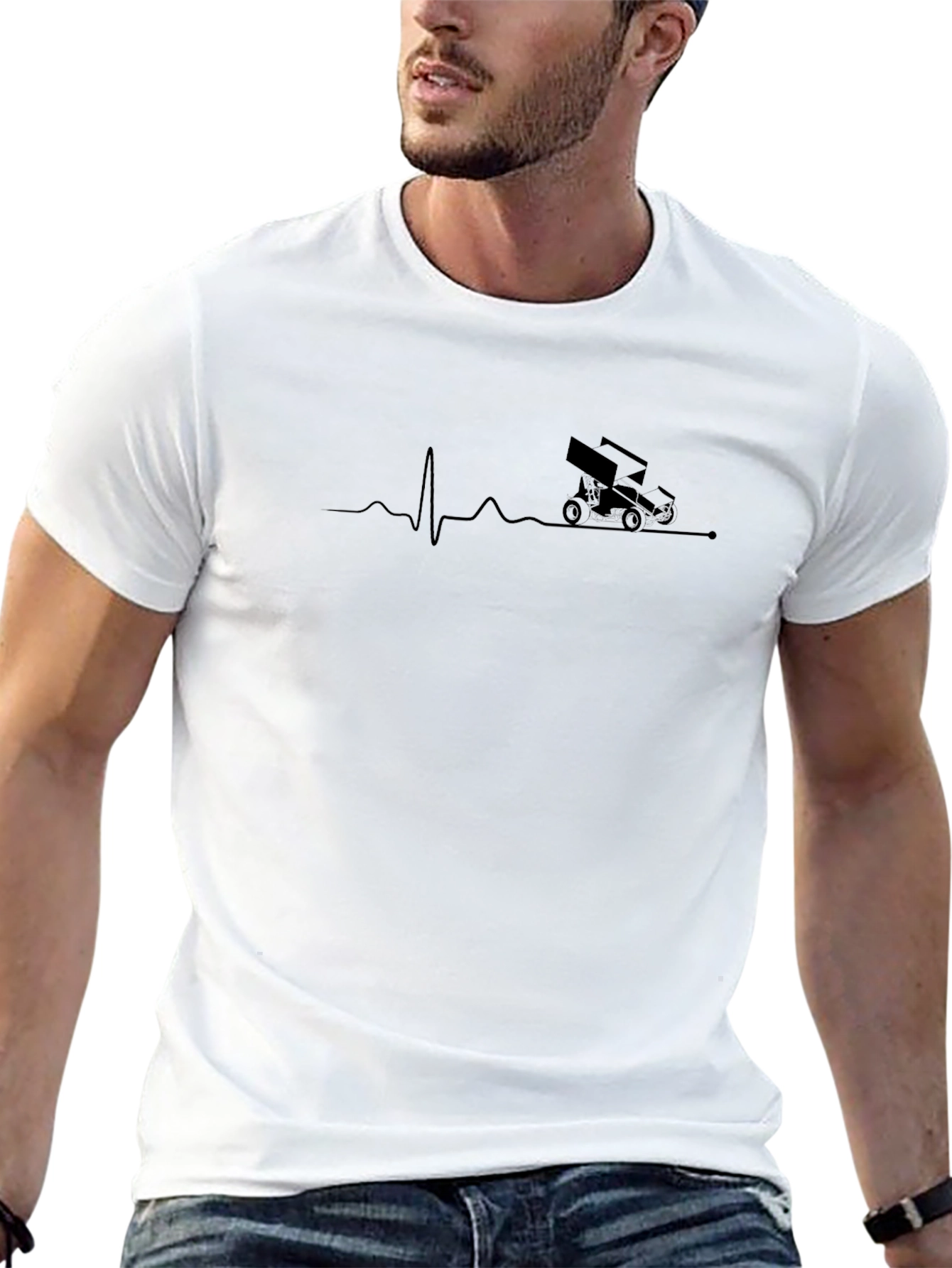 Sprint Car Heartbeat Graphic T-Shirt