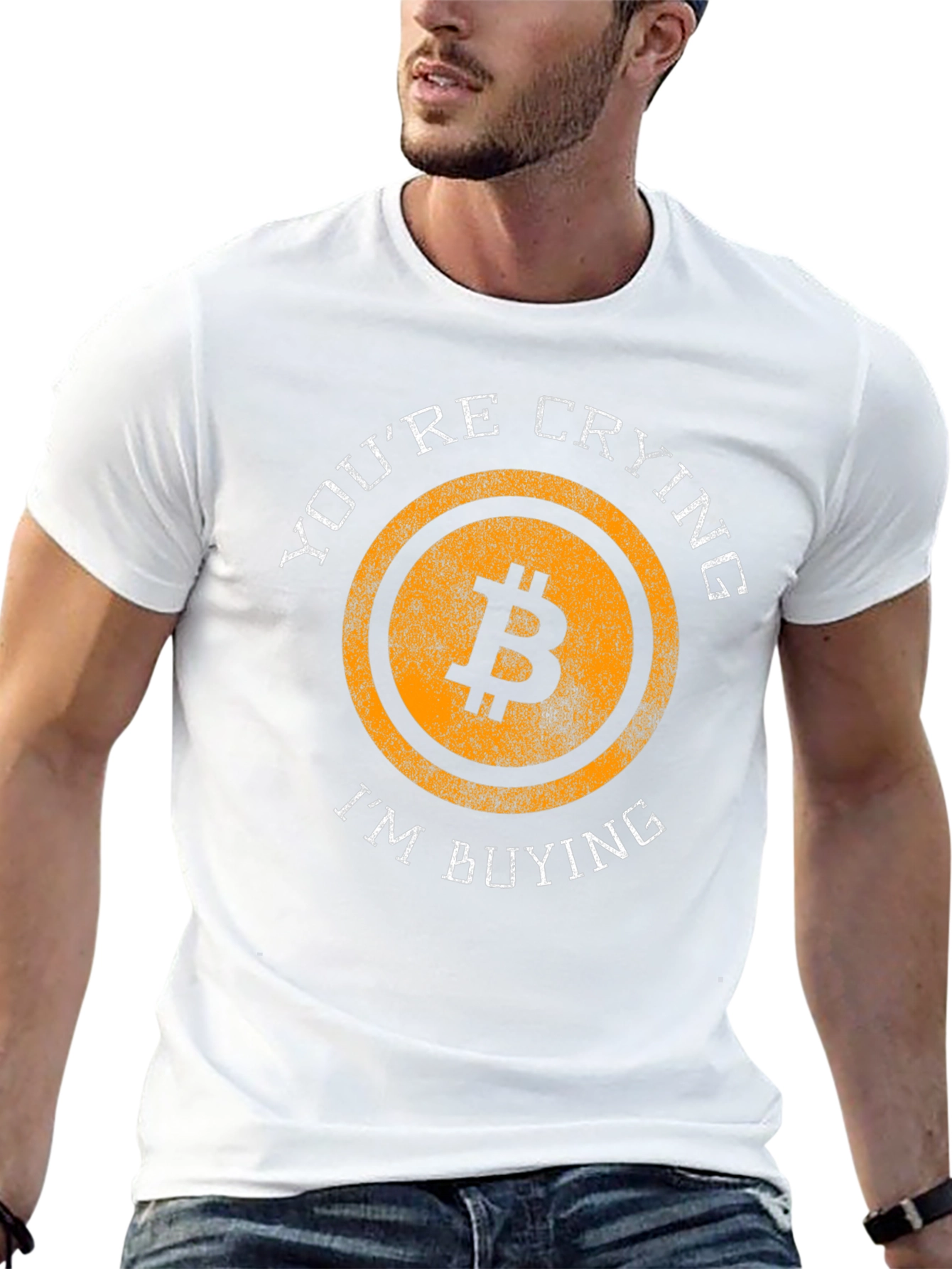Bitcoin Crypto T-Shirt - Youre Crying Im Buying