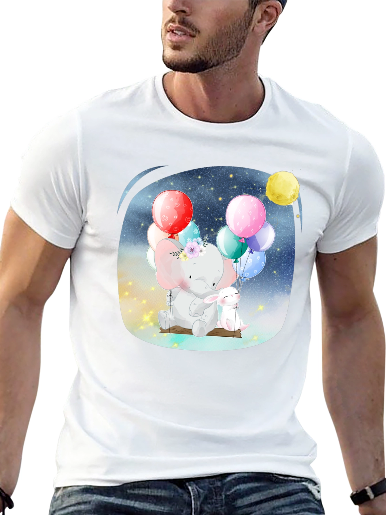 Cute Elephant & Bunny T-Shirt