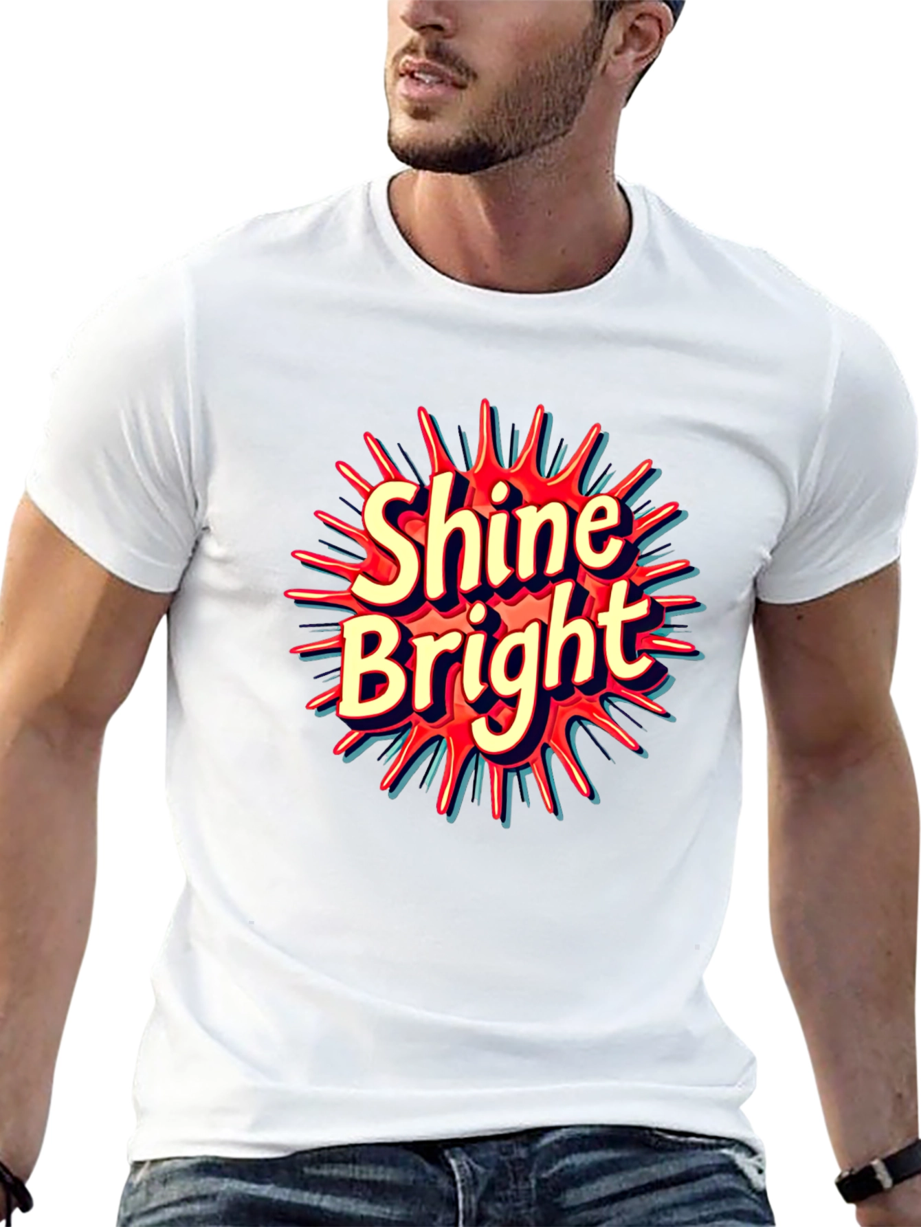 Shine Bright Graphic Tee - Trendy Black T-Shirt