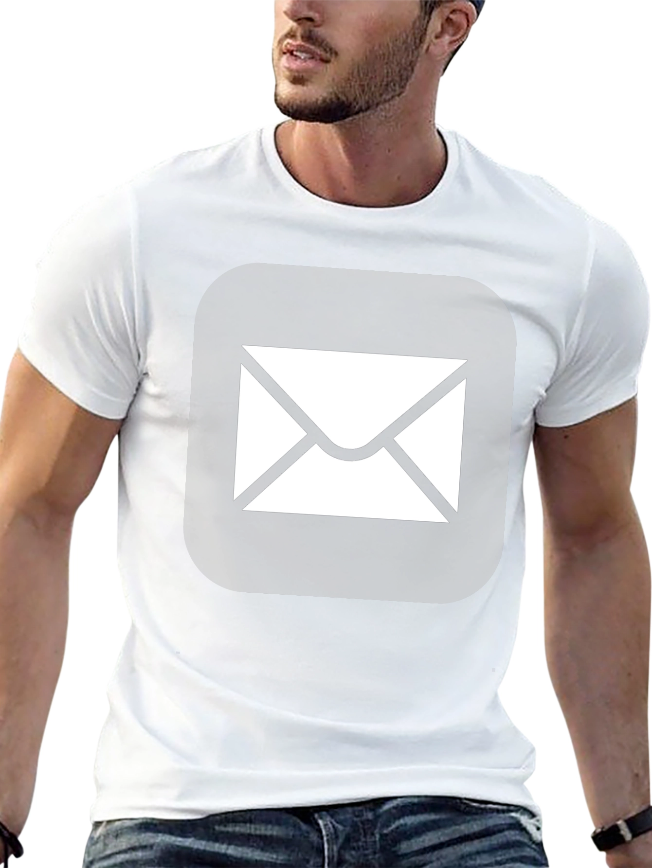Email Icon Black T-Shirt