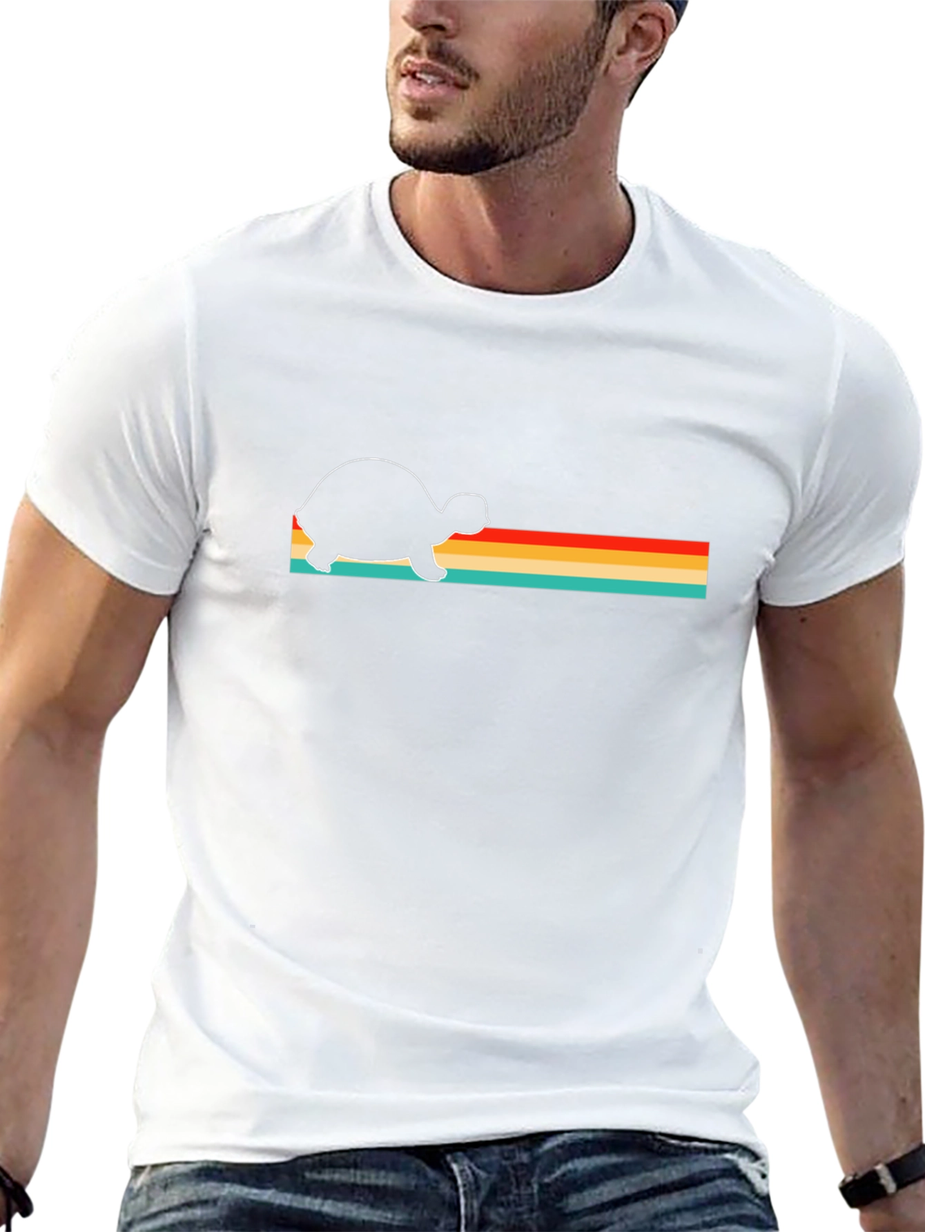 Retro Turtle Graphic Tee - Black