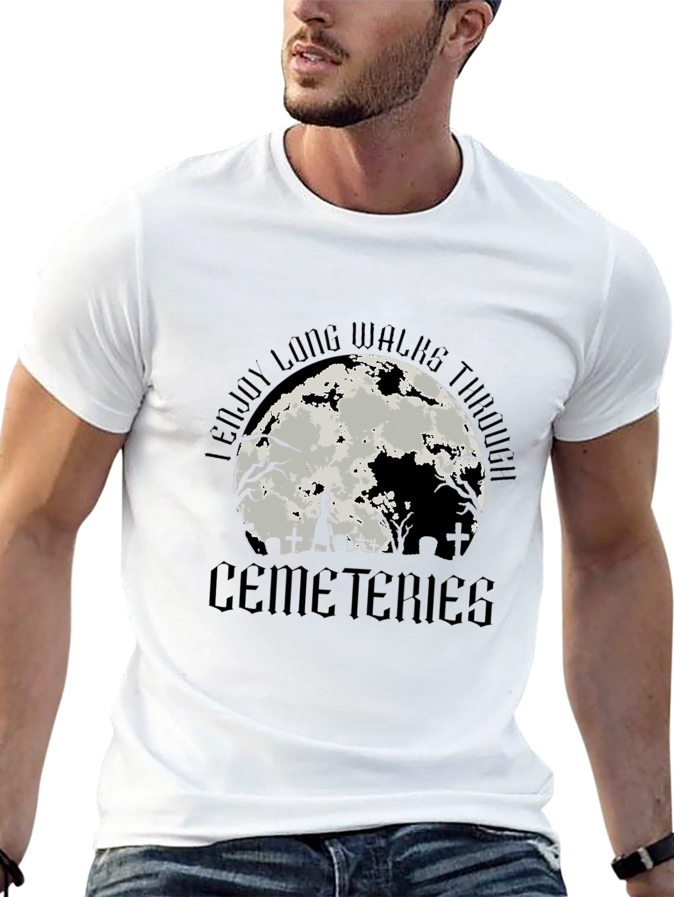 Cemeteries Walks T-Shirt Halloween Style