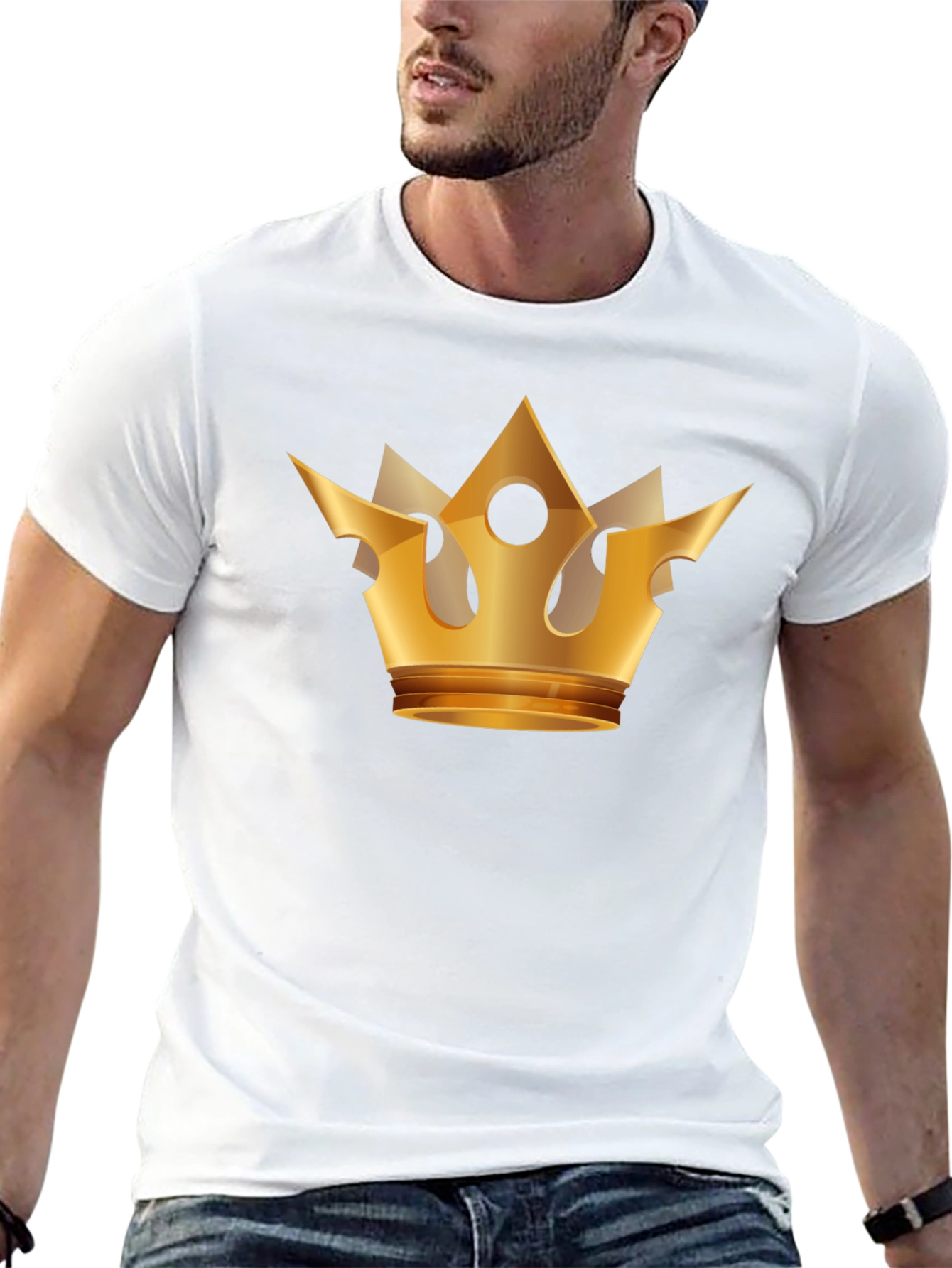 Gold Crown Graphic Black T-Shirt