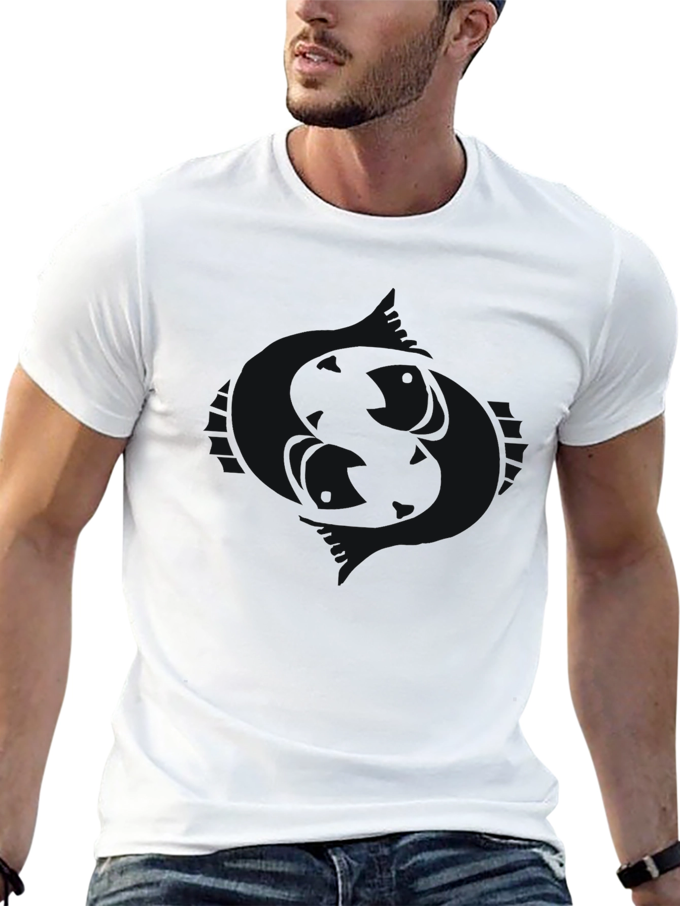 Mens Black Crew Neck Short Sleeve T-Shirt