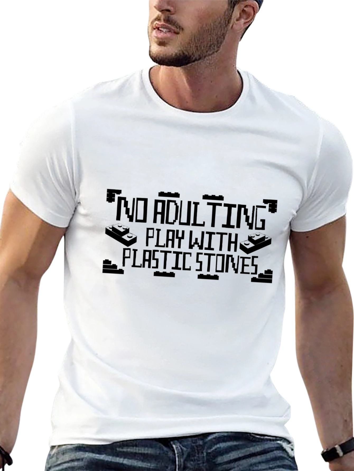 No Adulting T-Shirt - Play With Plastic Stones