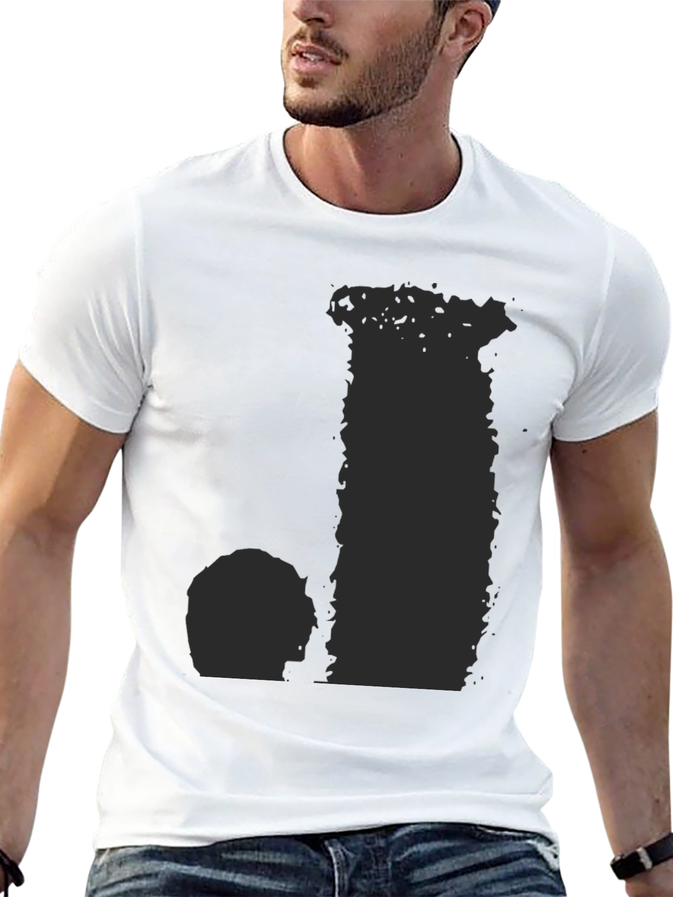 Mens Graphic Black T-Shirt - Unique Design
