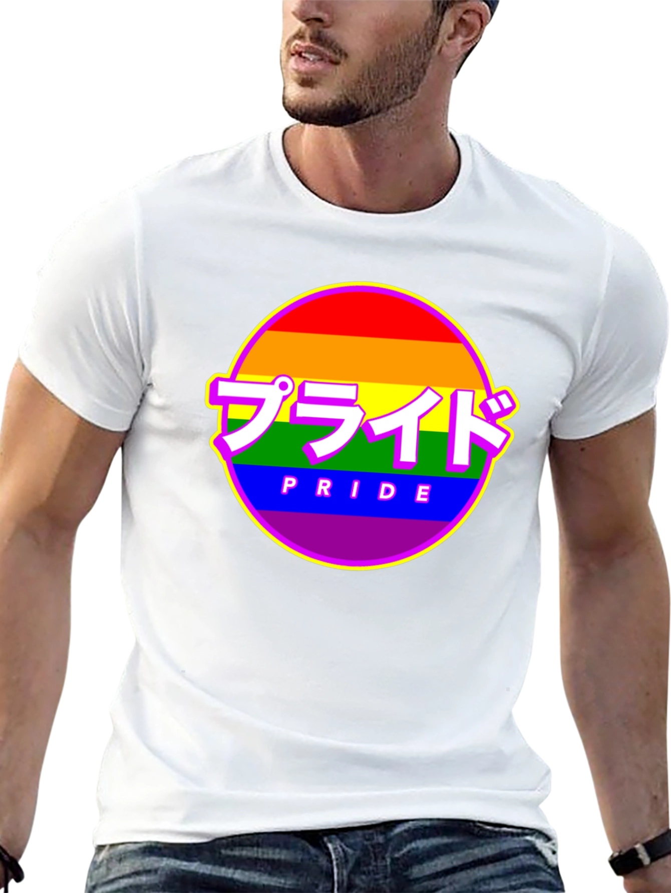 Pride Rainbow Graphic Tee - Japanese Inspired Pride Shirt