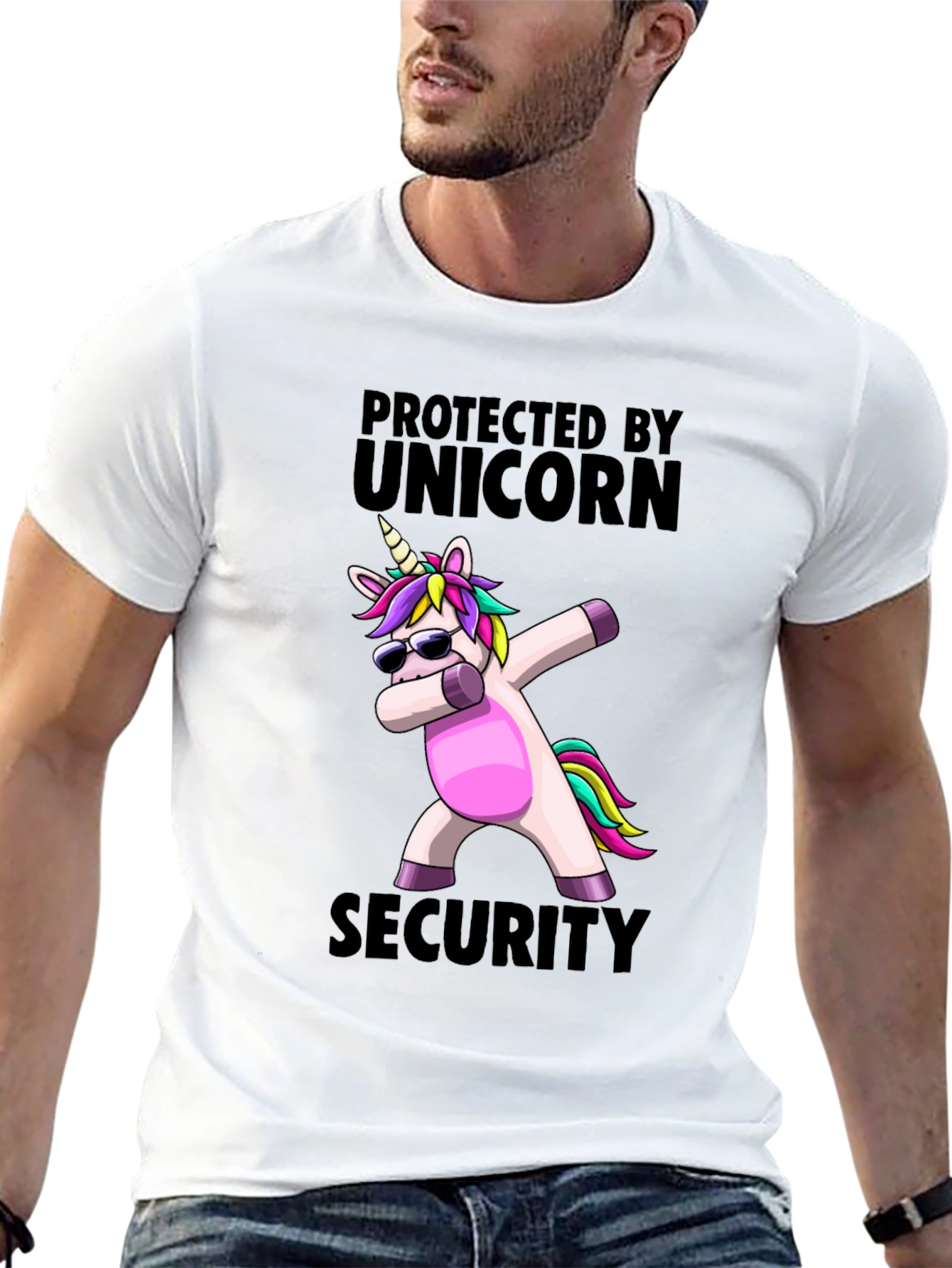 Unicorn Security Graphic Tee - Black