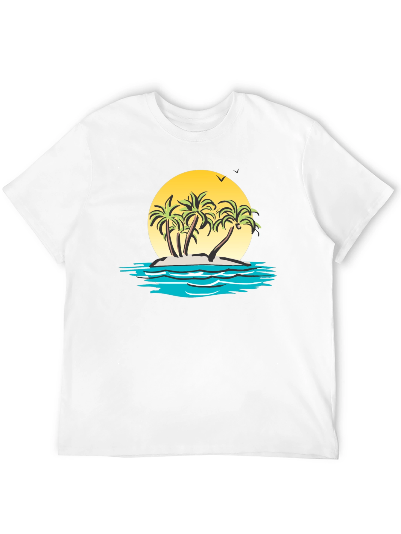Island Paradise T-Shirt - Black Graphic Tee