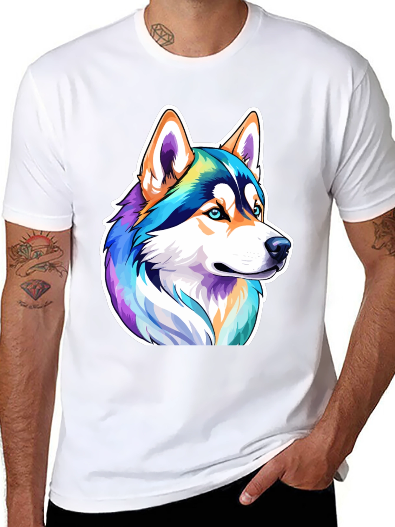 Husky Graphic Black Tee