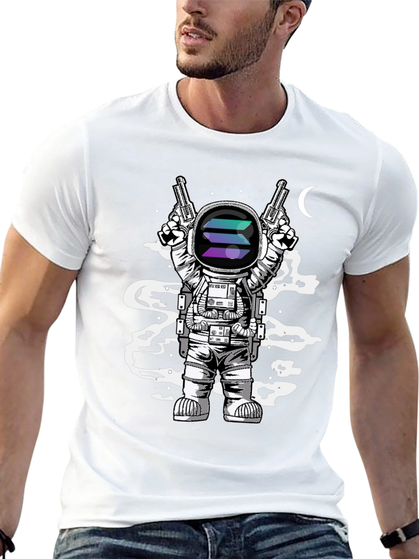 Solana Astronaut T-Shirt - Crypto Fashion