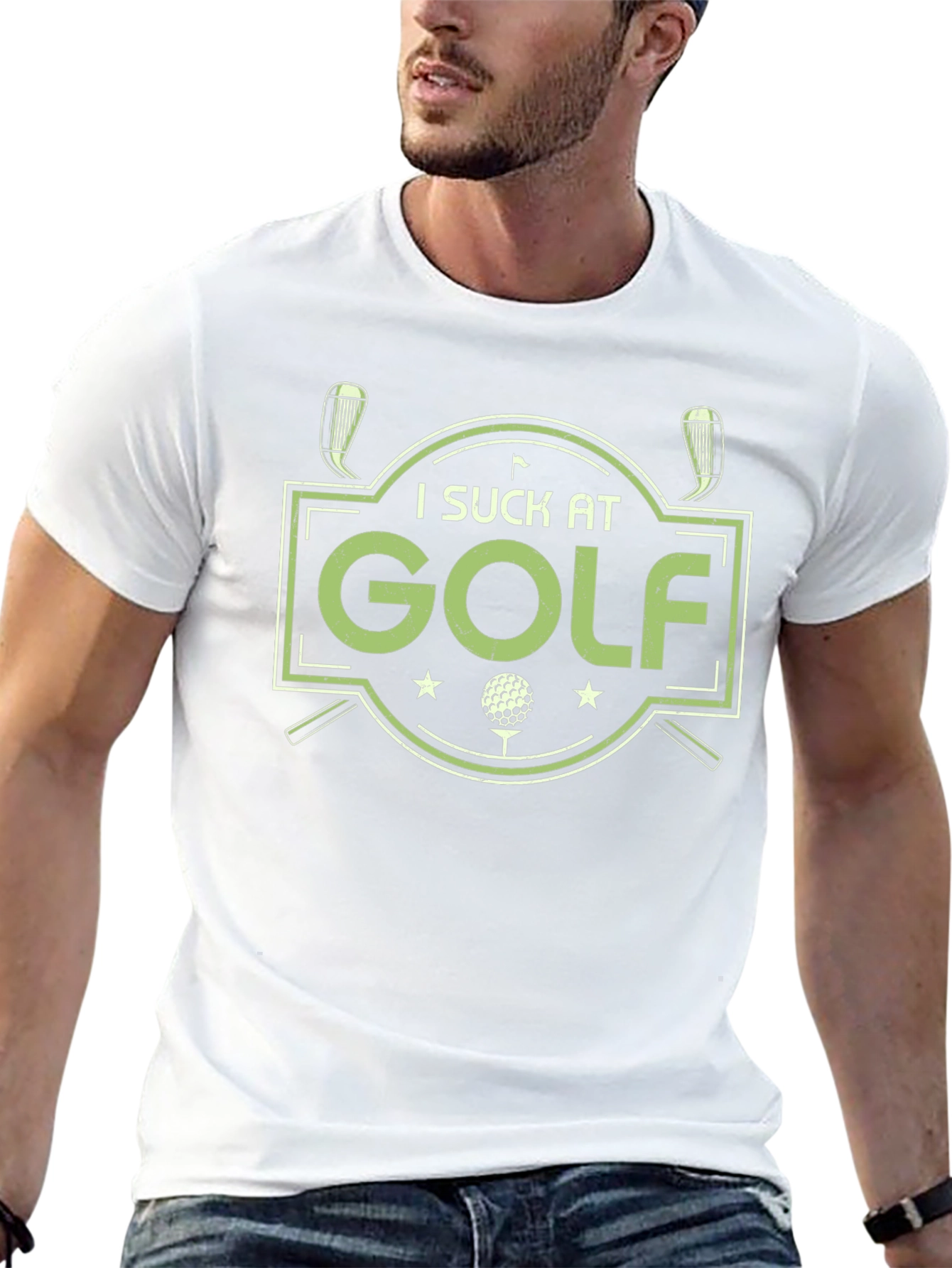 Funny Golf T-Shirt - I Suck at Golf