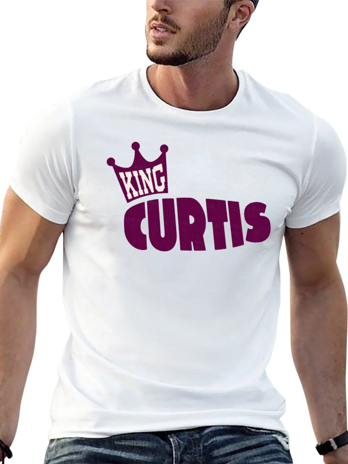 King Curtis T-Shirt - Custom Name Crown Design Tee