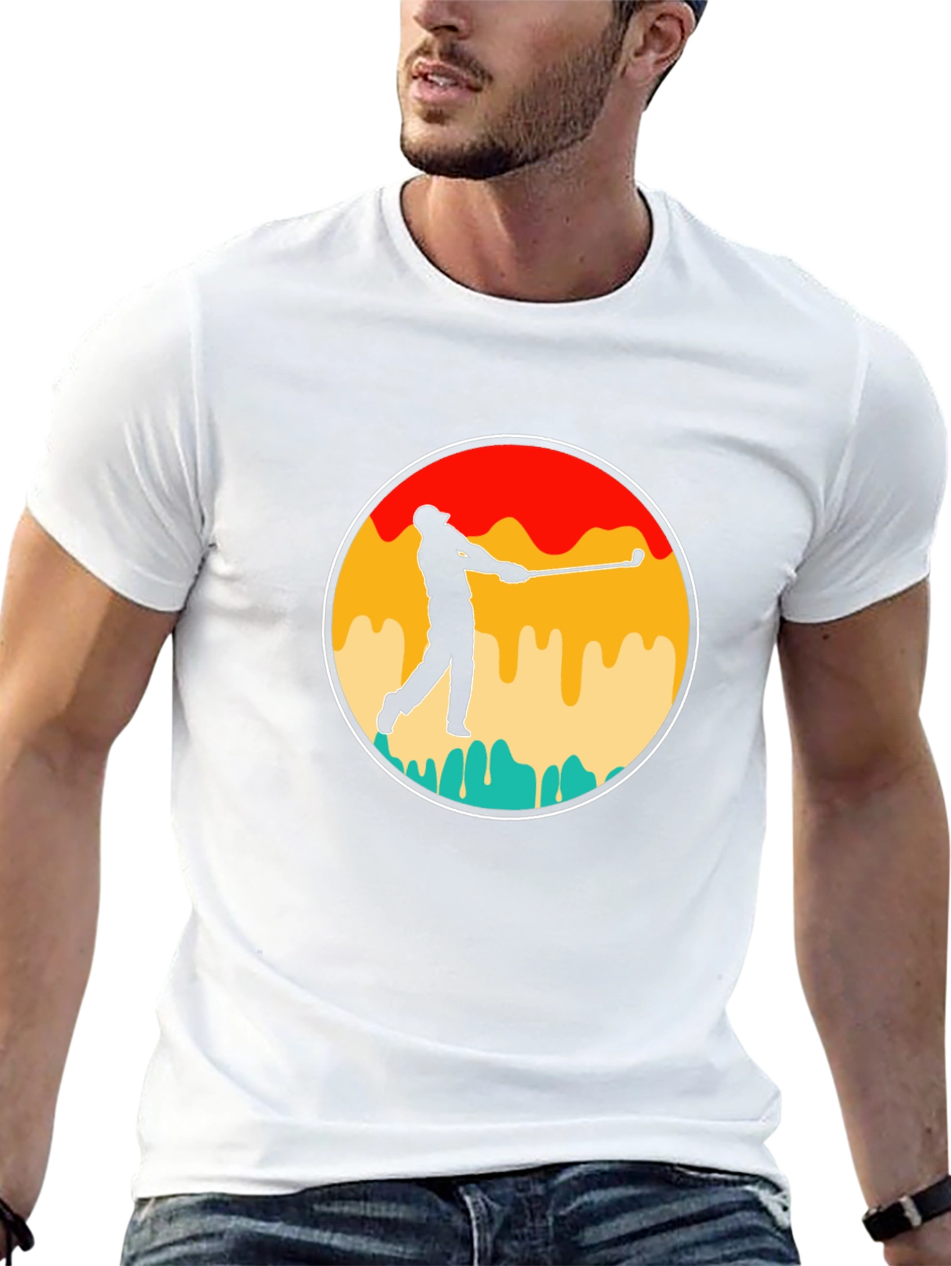 Retro Golfer Silhouette Tee