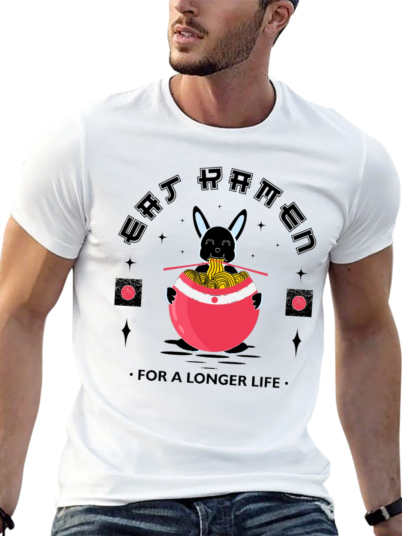 Eat Ramen for a Longer Life Funny T-Shirt