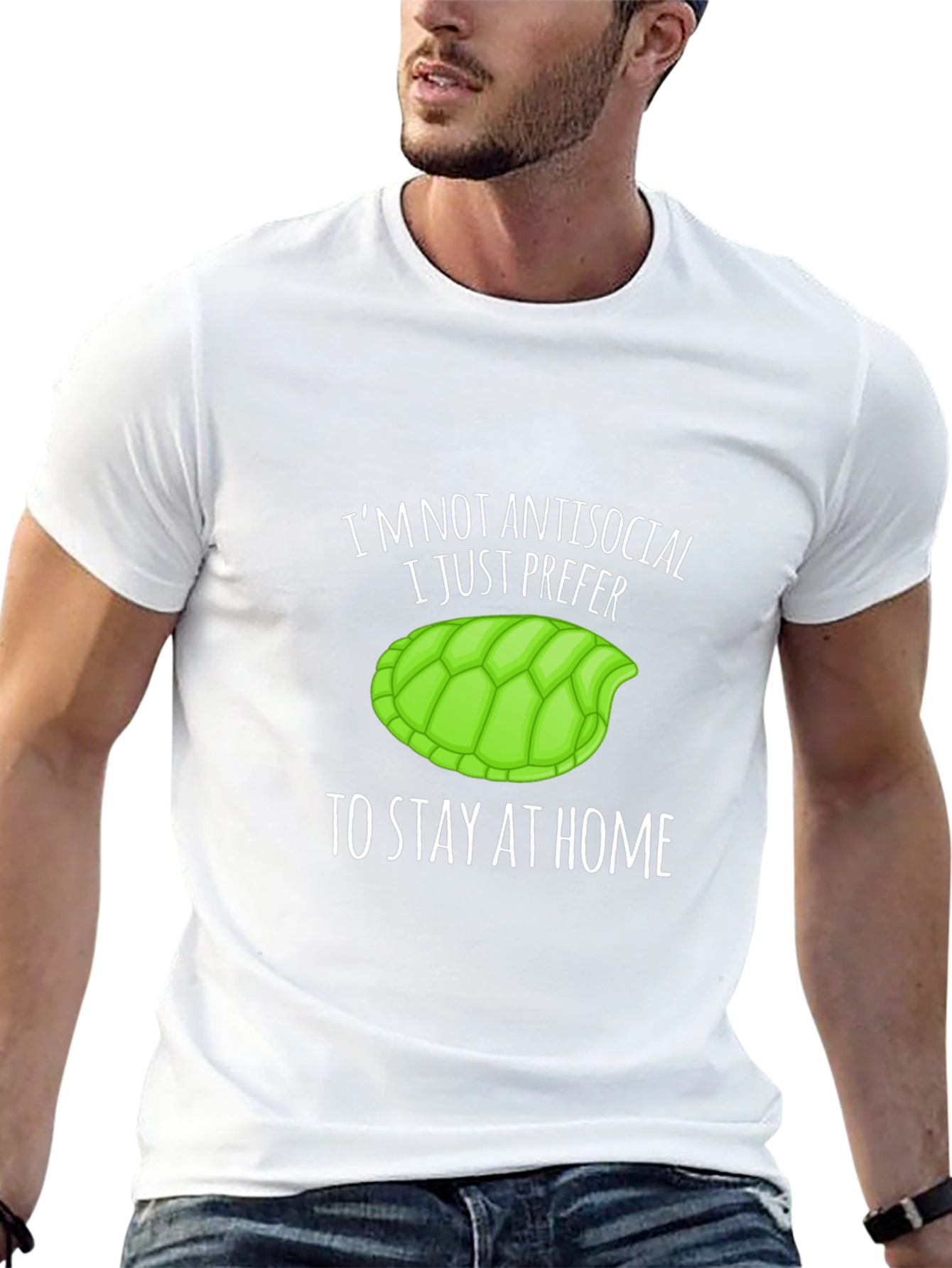 Im Not Antisocial Turtle Graphic T-Shirt