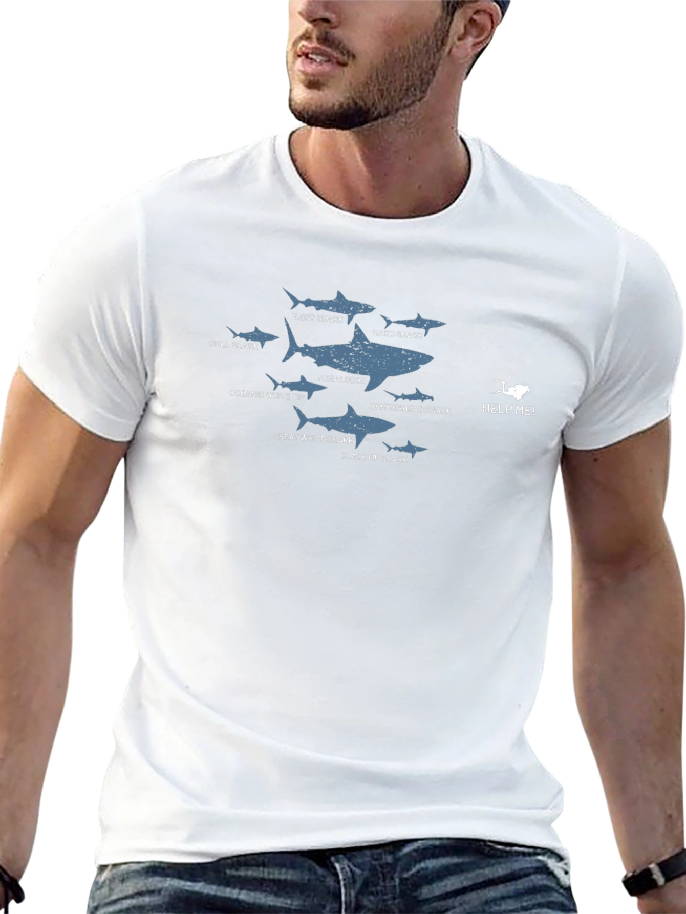 Shark Species Graphic T-Shirt