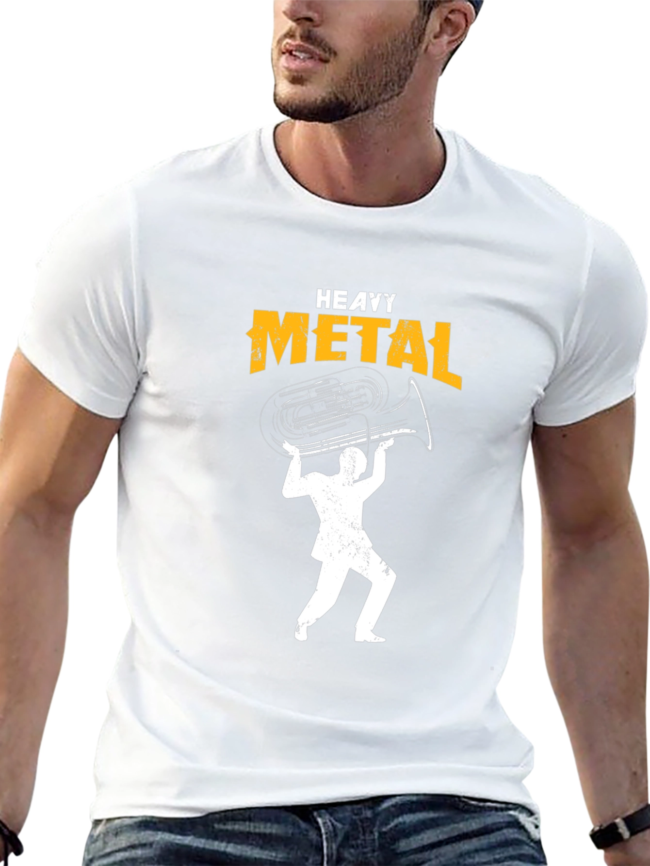 Heavy Metal Tuba Black Graphic Tee