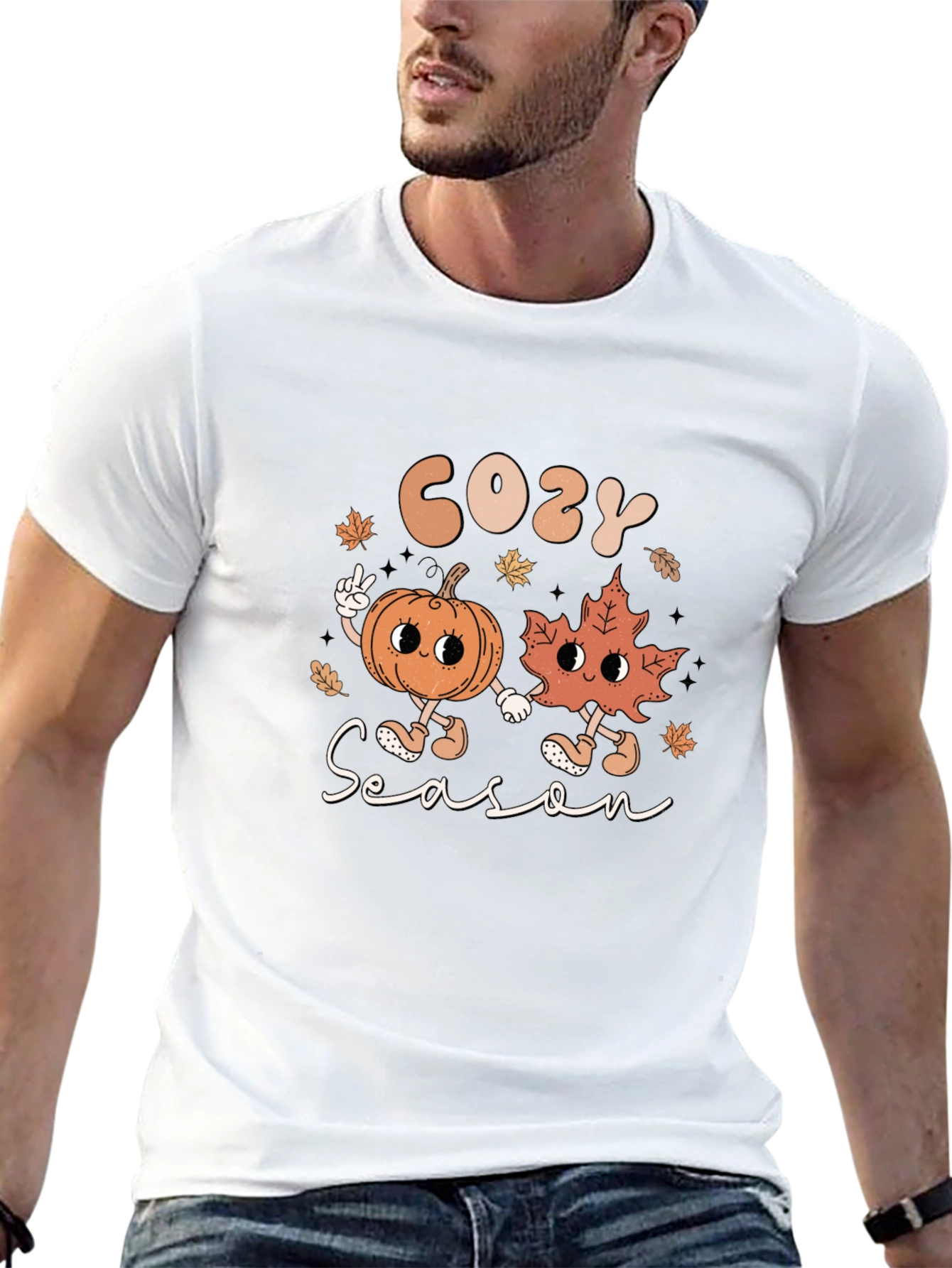 Cozy Season Graphic T-Shirt - Fall Themed Tee