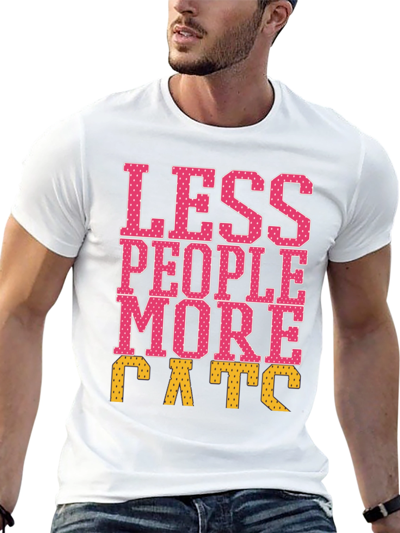 Less People More Cats Graphic Tee