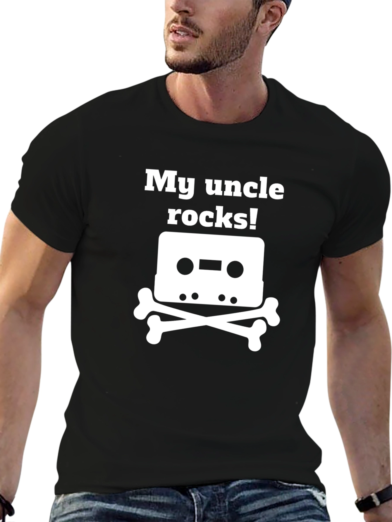 My Uncle Rocks! Cassette Bones Graphic T-Shirt