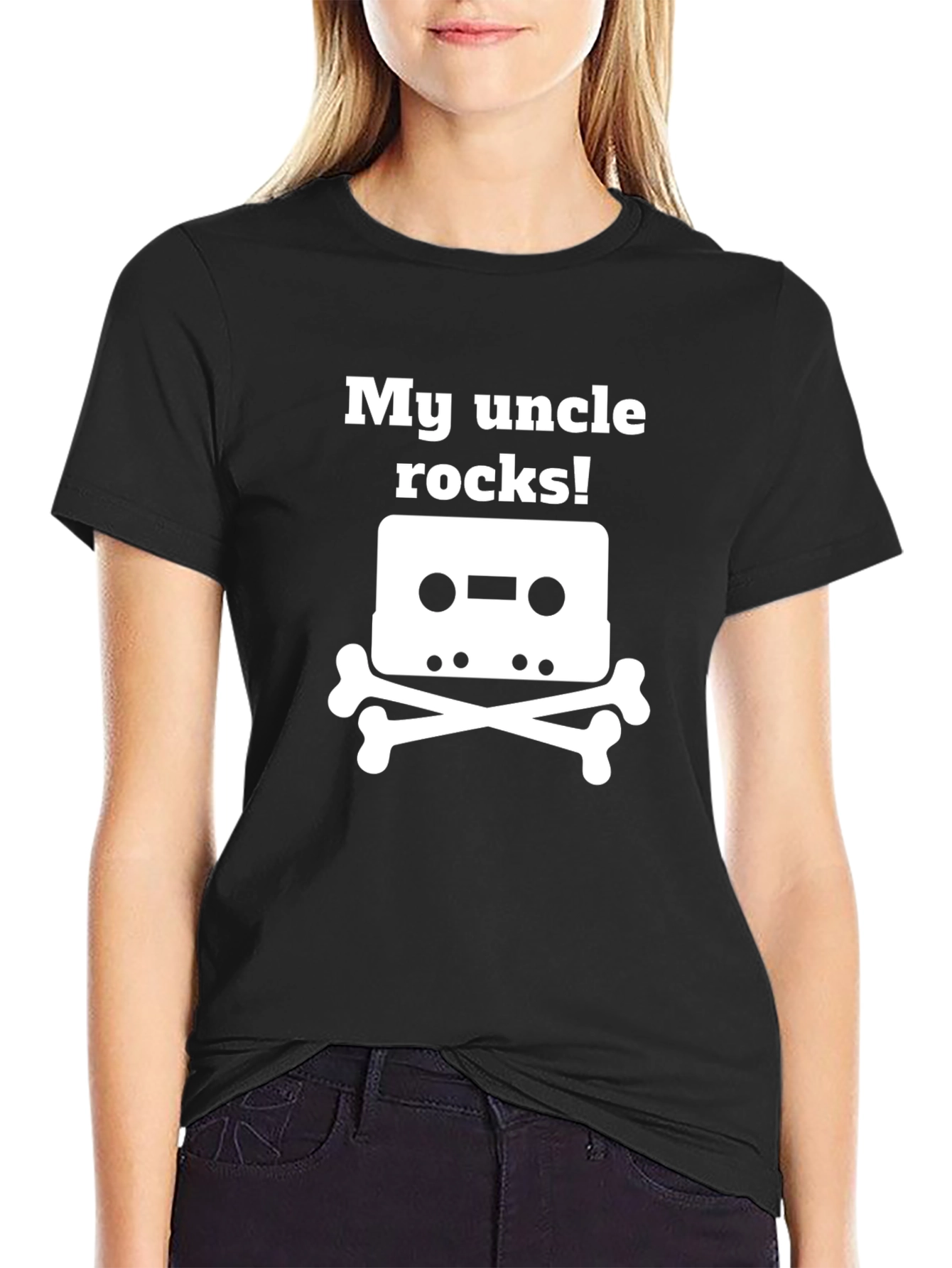 My Uncle Rocks! Cassette Bones Graphic T-Shirt