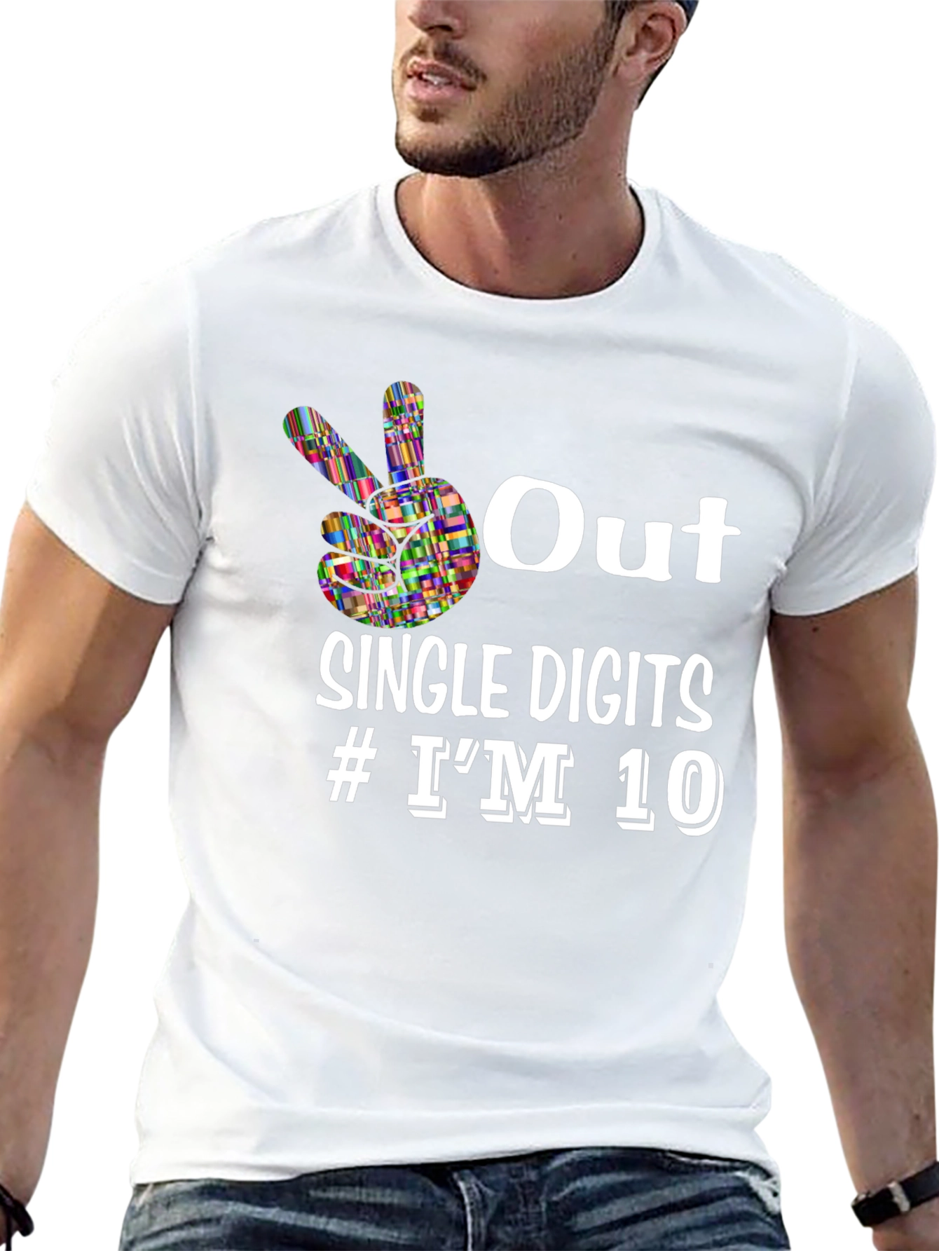 Out Single Digits #IM 10 Black Graphic Tee