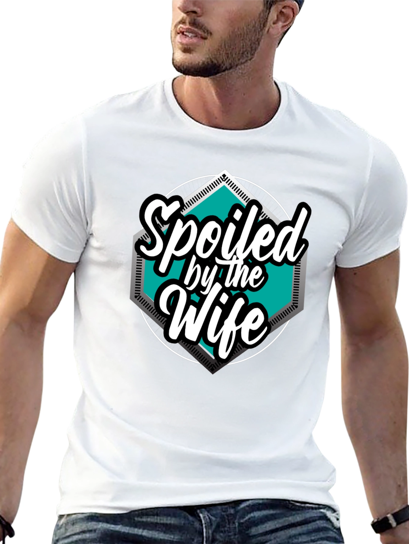Spoiled by the Wife Graphic Tee - Black