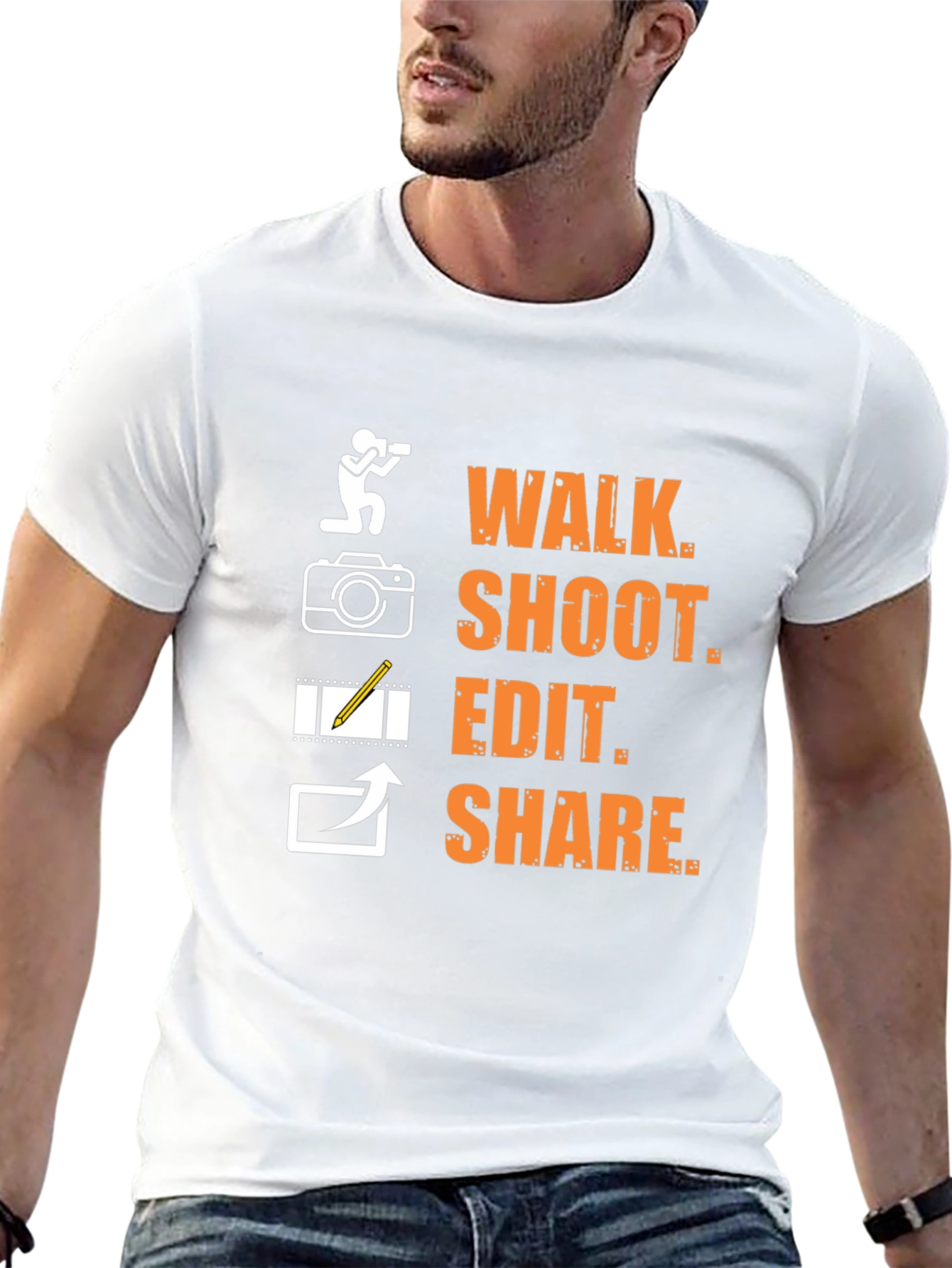 Photographers Walk Shoot Edit Share Graphic T-Shirt