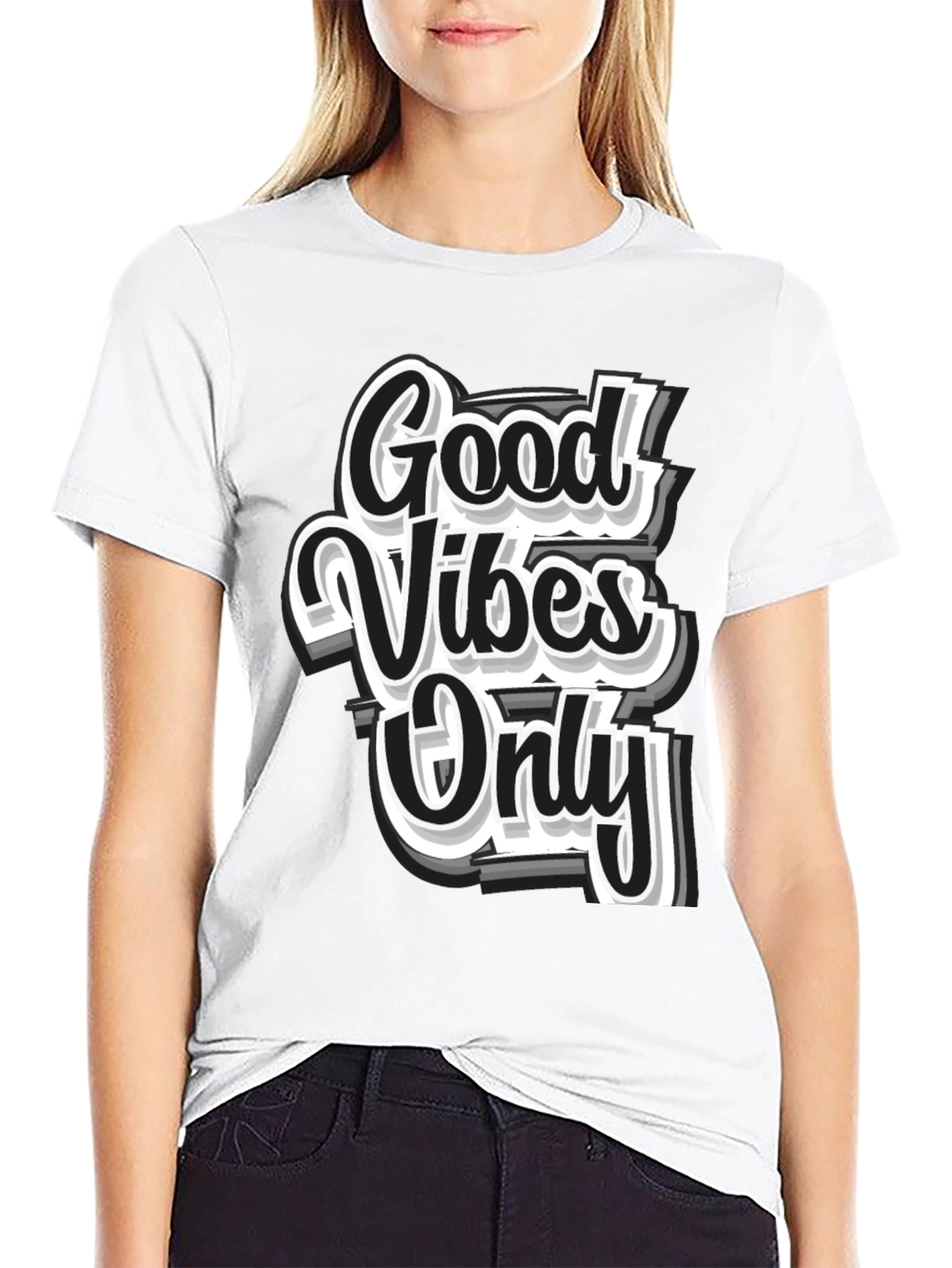 Good Vibes Only Black Graphic Tee