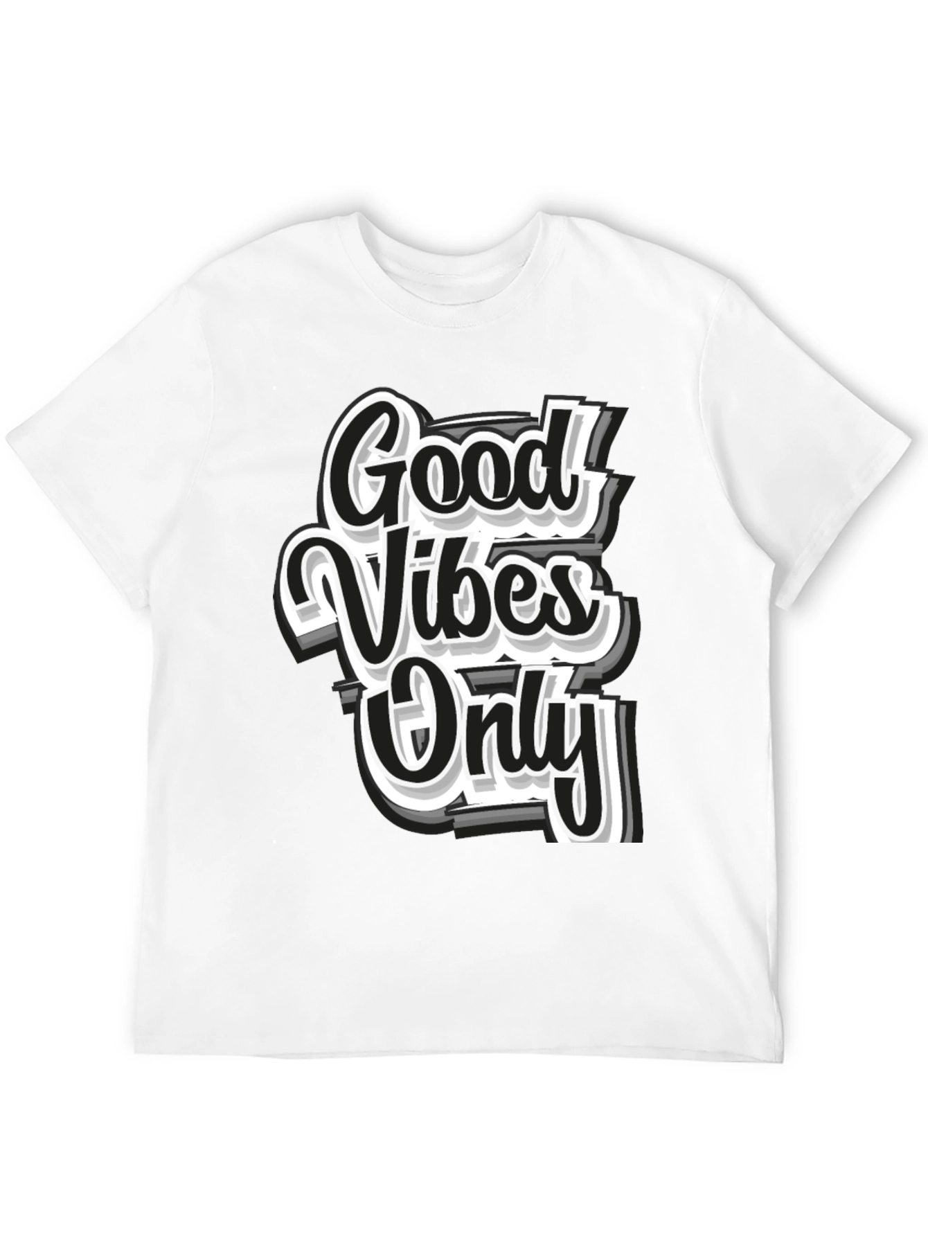 Good Vibes Only Black Graphic Tee
