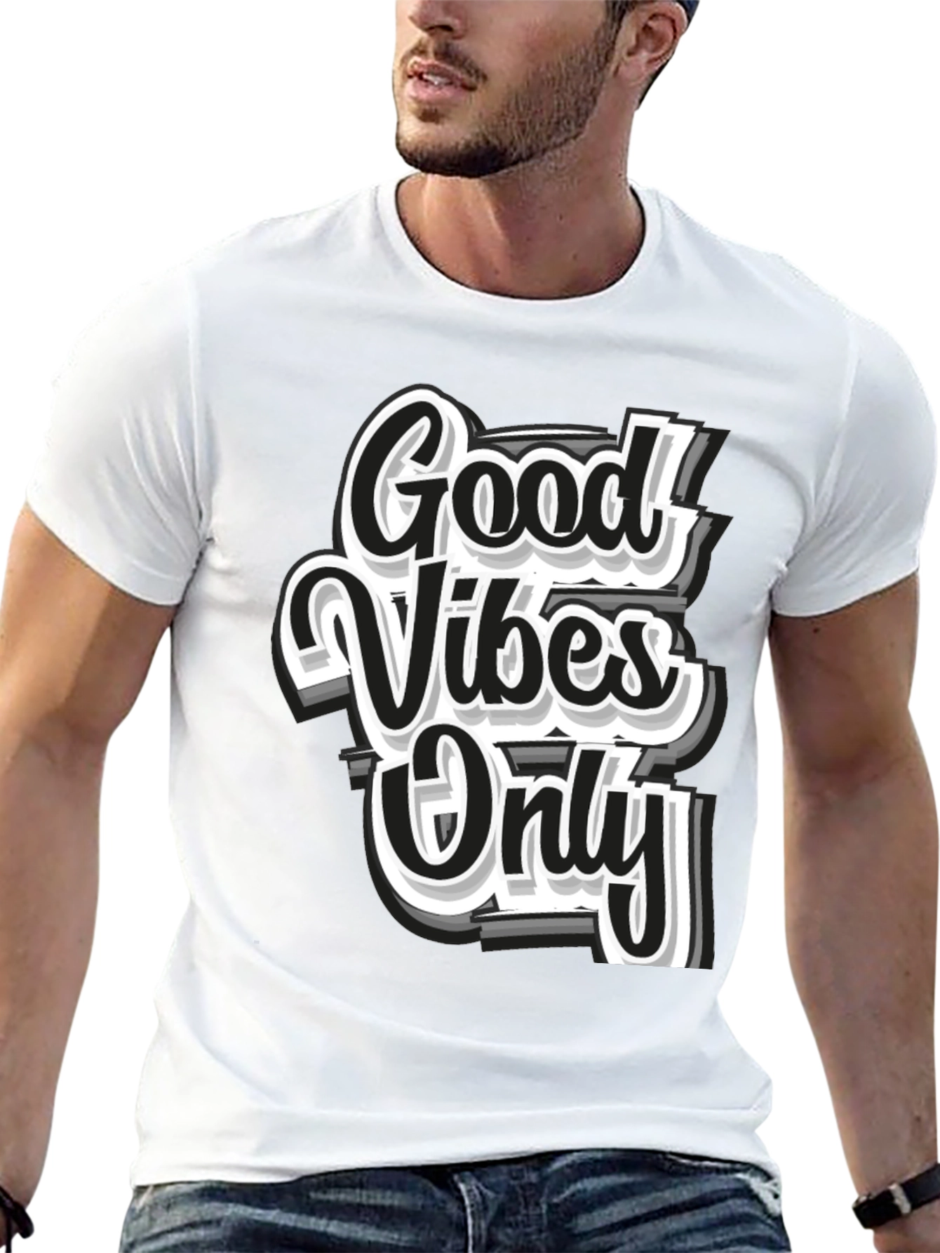 Good Vibes Only Black Graphic Tee
