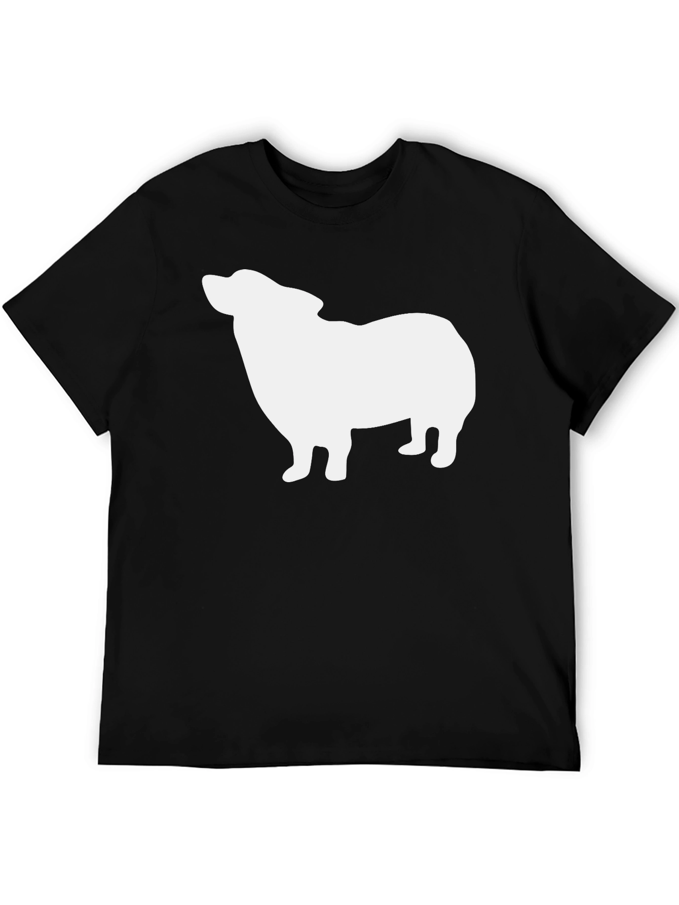 Dog Silhouette Black T-Shirt