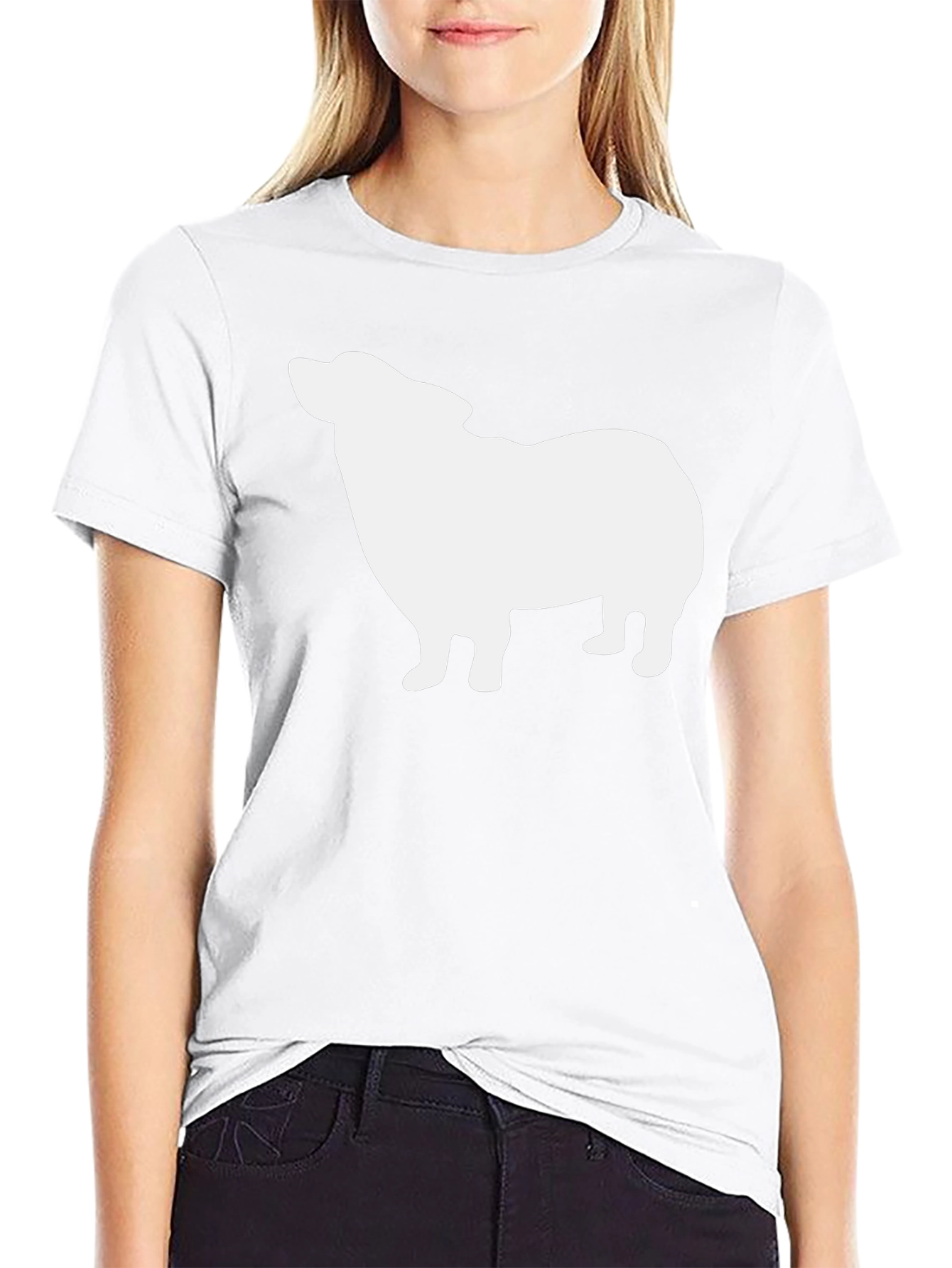 Dog Silhouette Black T-Shirt