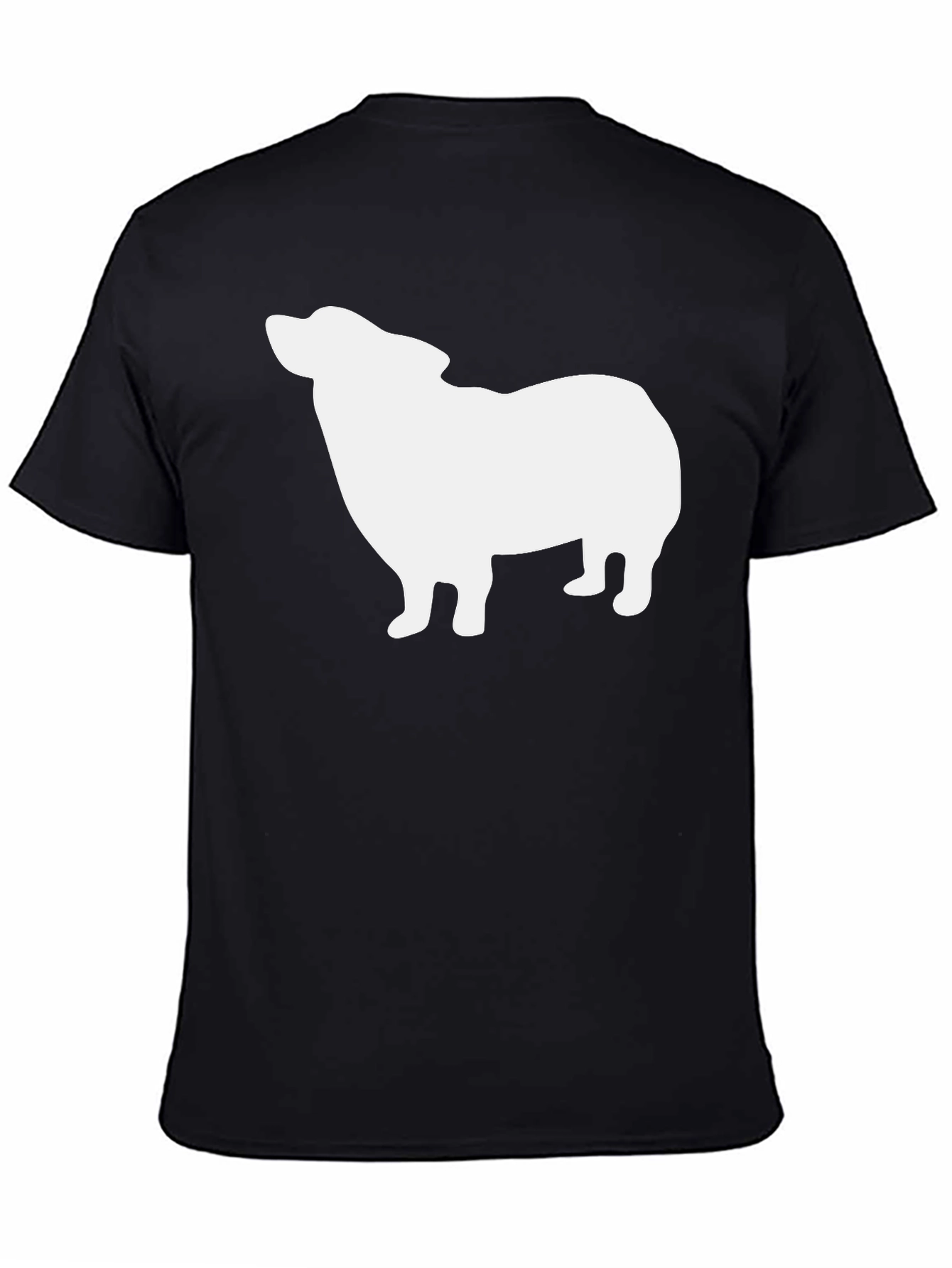 Dog Silhouette Black T-Shirt
