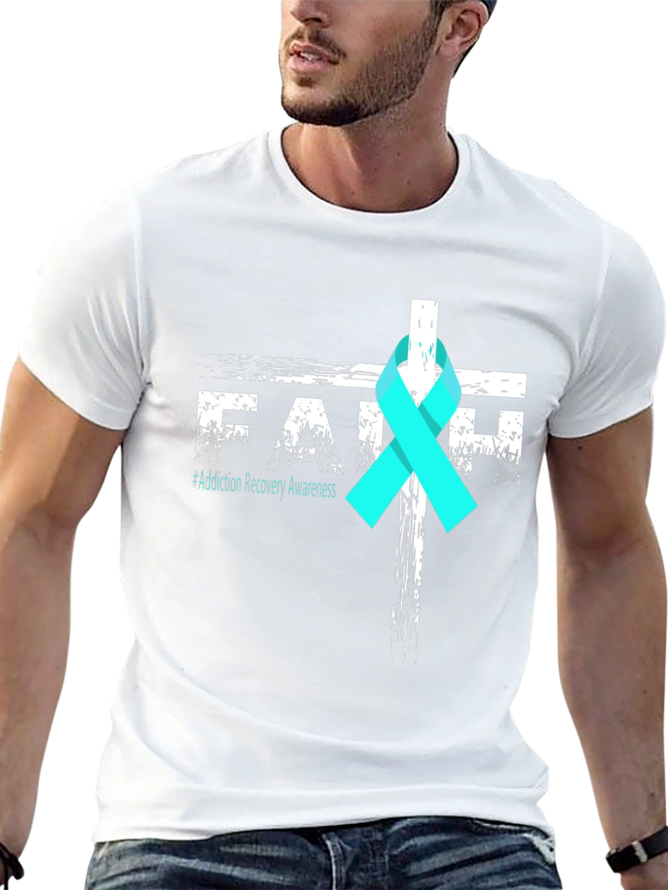Faith Addiction Recovery Awareness T-Shirt