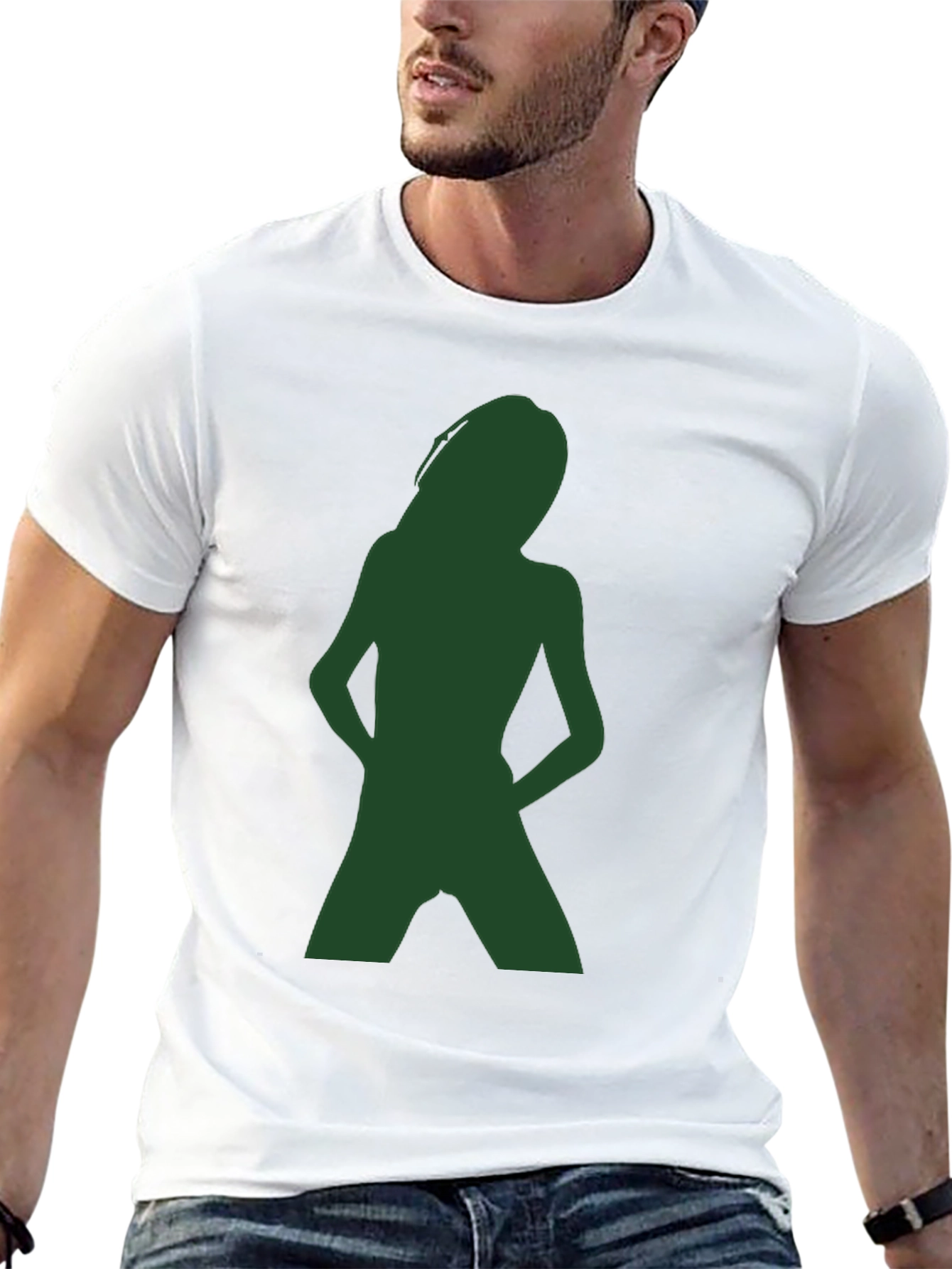 Silhouette Tee - Black Cotton Blend