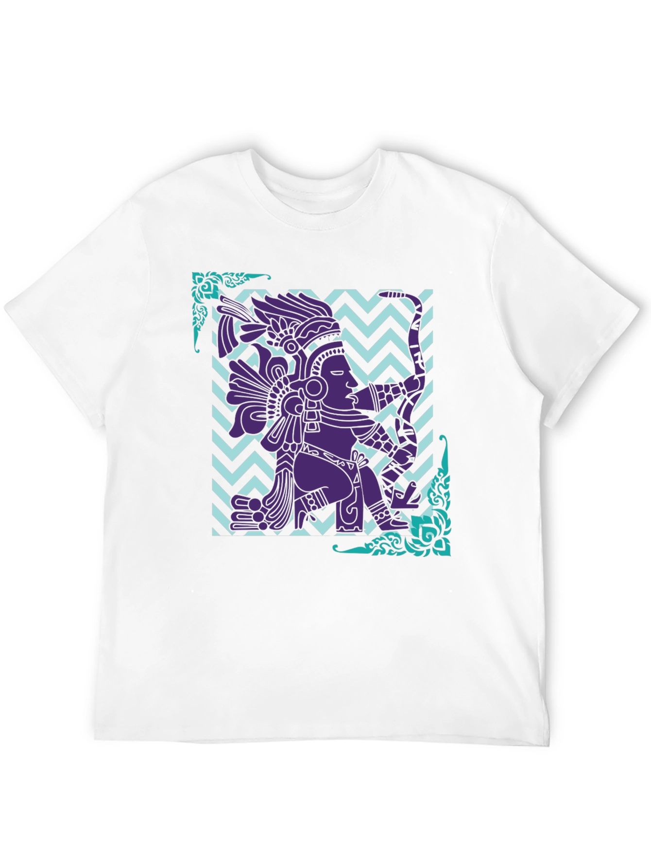 Mayan Warrior Graphic Tee - Aztec Culture Design