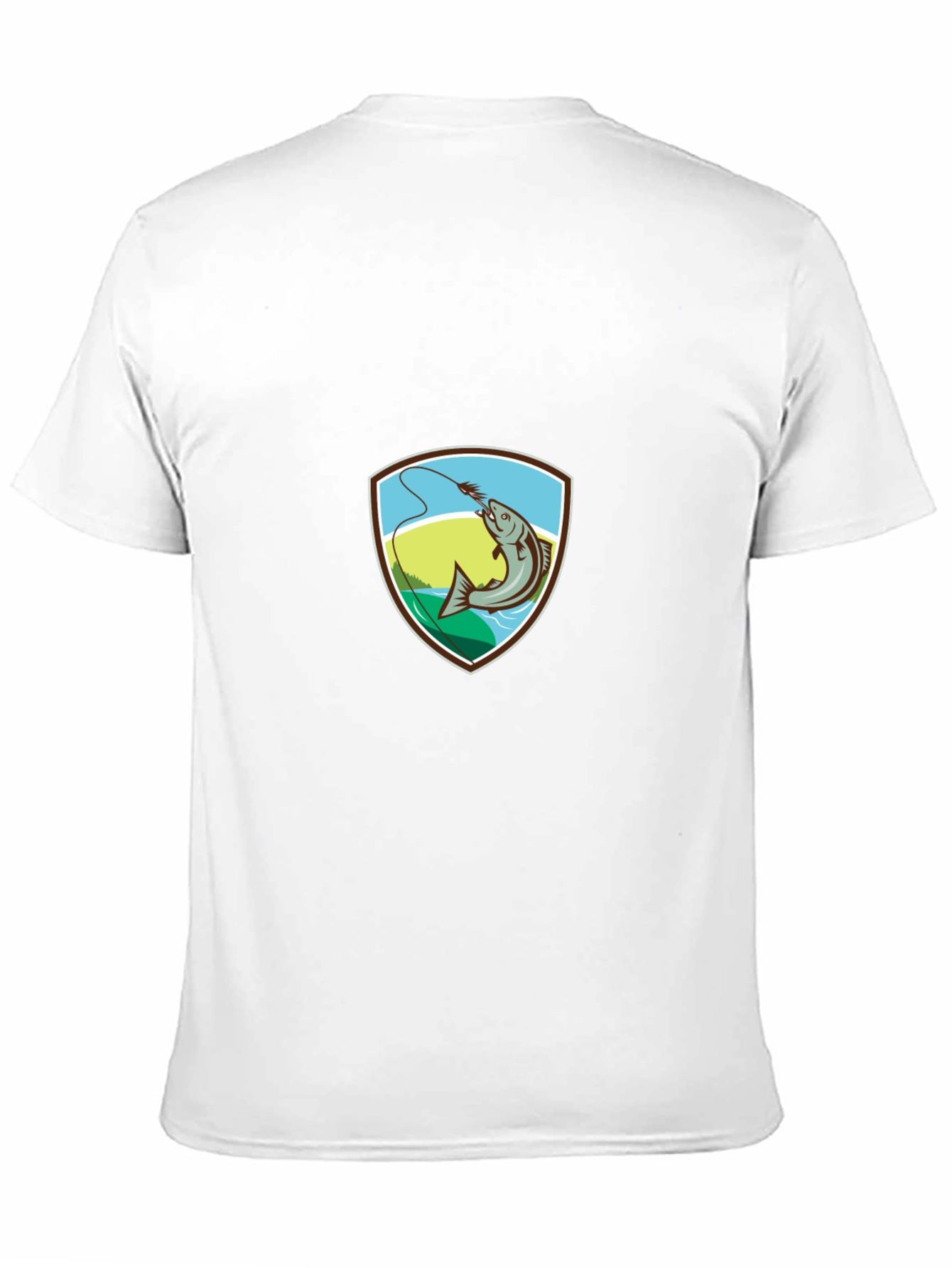 Fishing T-Shirt: Retro Fish Badge